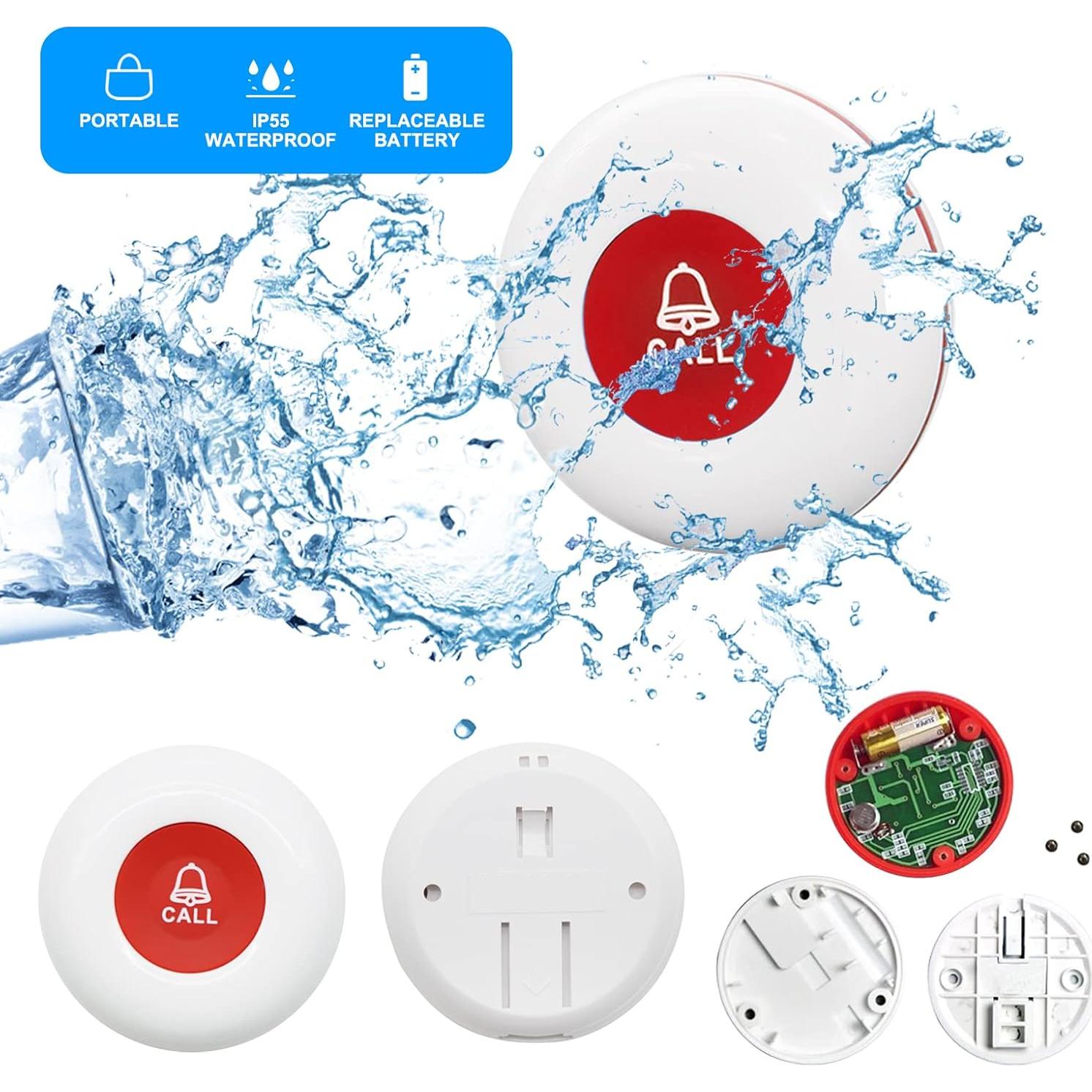 Botón de Llamada Inalámbrico CallToU 3 Botones y 3 Receptores