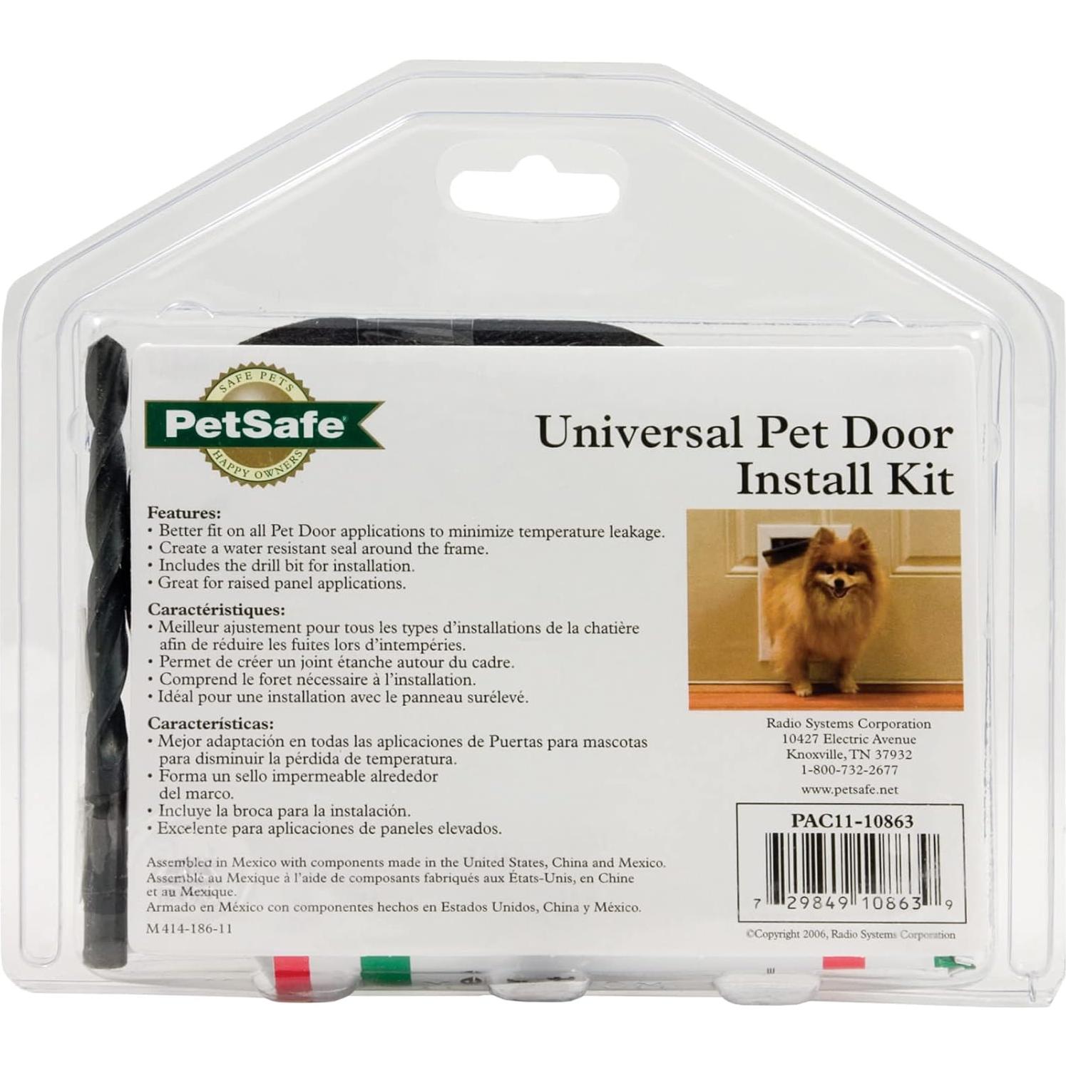 Kit Instalación Puerta Mascotas PetSafe 3 Piezas A Prueba Clima