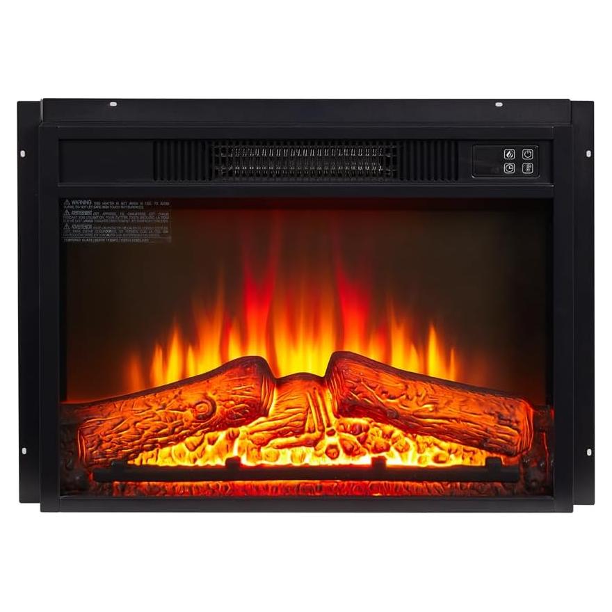 Chimenea Eléctrica Insertar Genérico 1400W 58.42 cm Negra