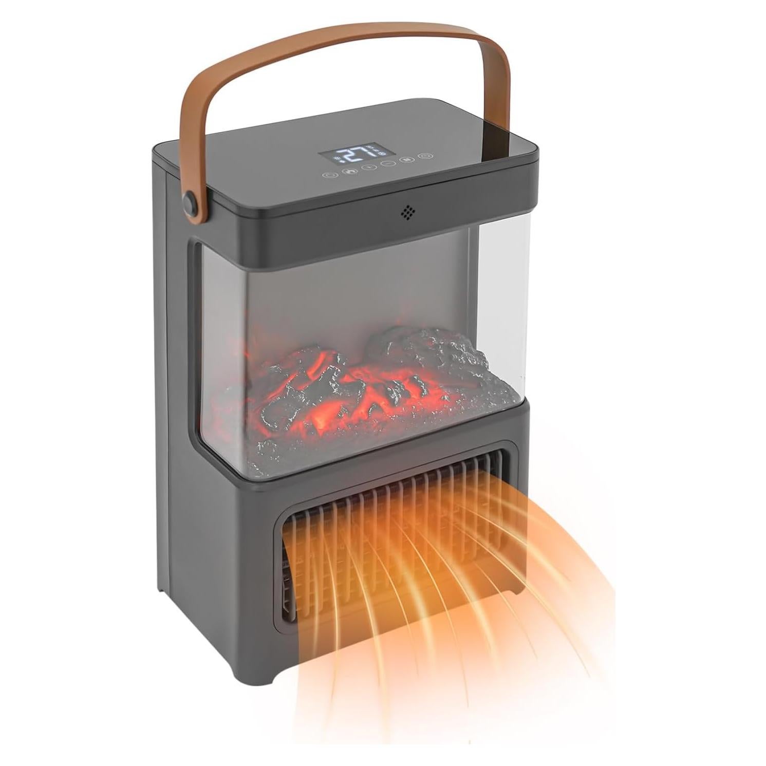 Calentador de Chimenea Eléctrica WANLECY 1500W con Control Remoto