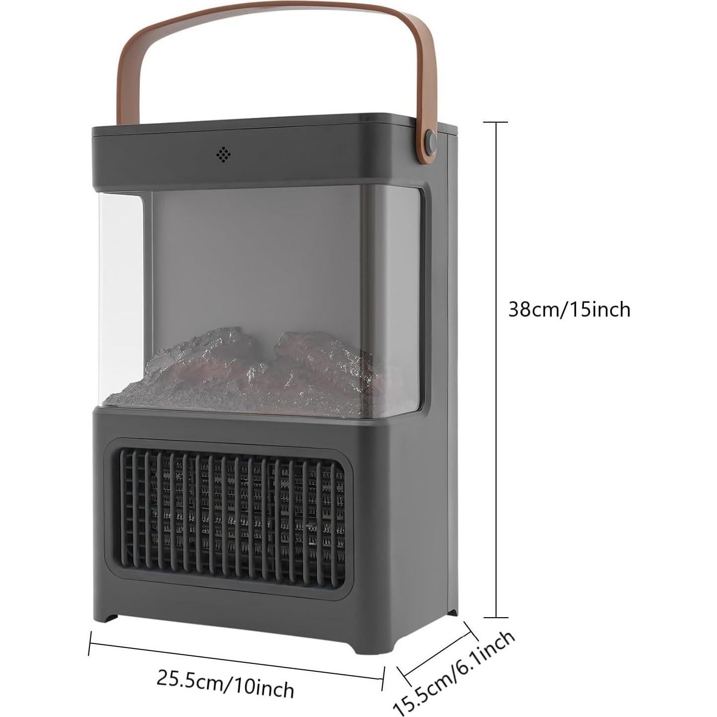 Calentador de Chimenea Eléctrica WANLECY 1500W con Control Remoto