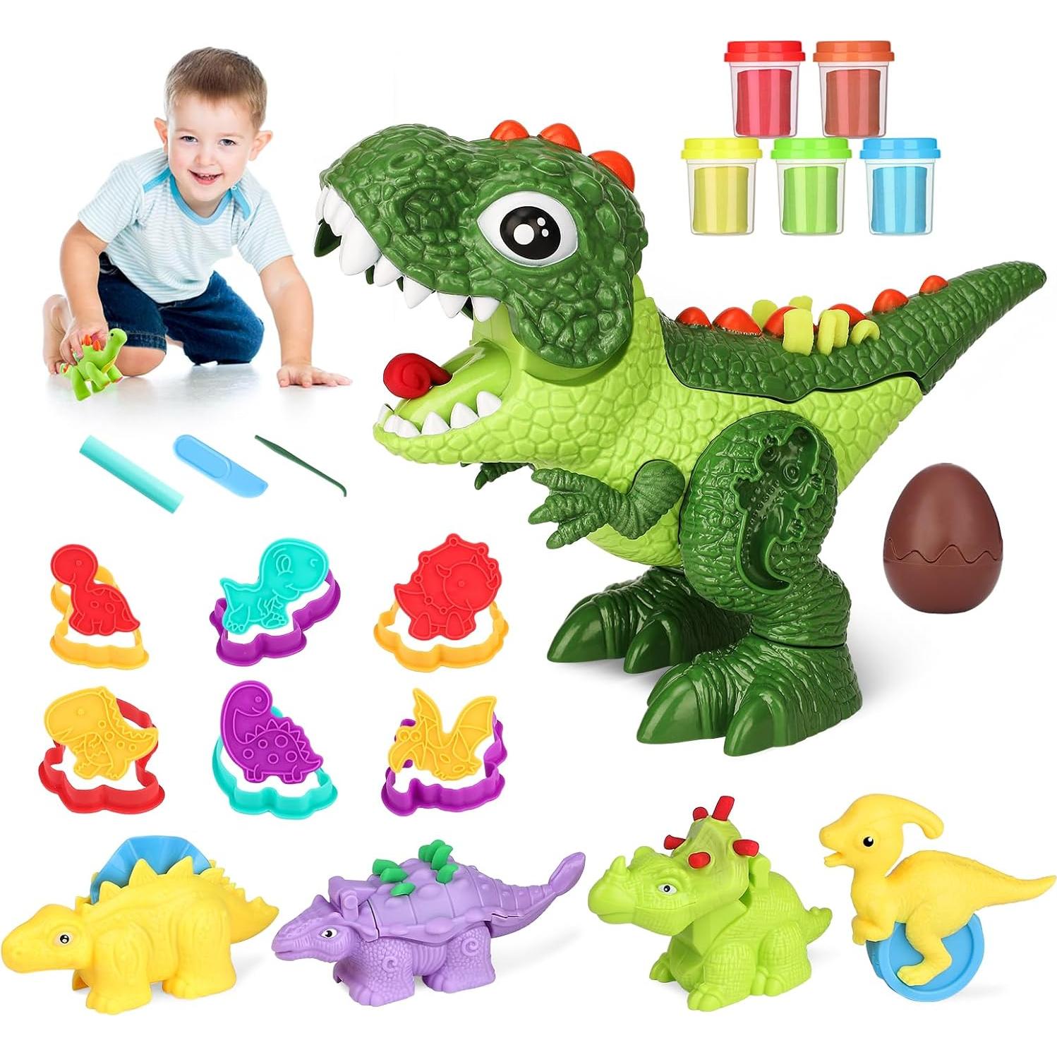 Conjunto de Masa de Color Dinosaurio Cinne 20 Piezas 3-8 Años