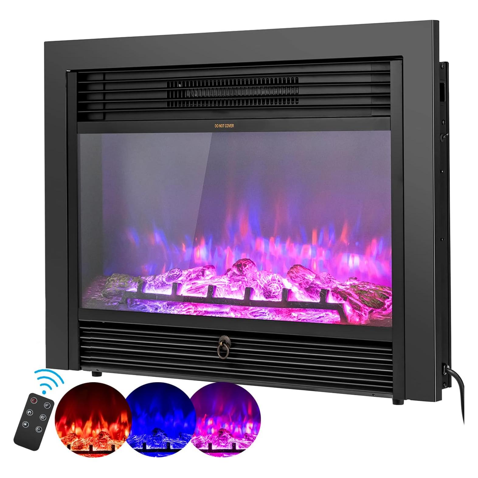 Chimenea Eléctrica GLACER EP100 750W/1500W Montada en Pared