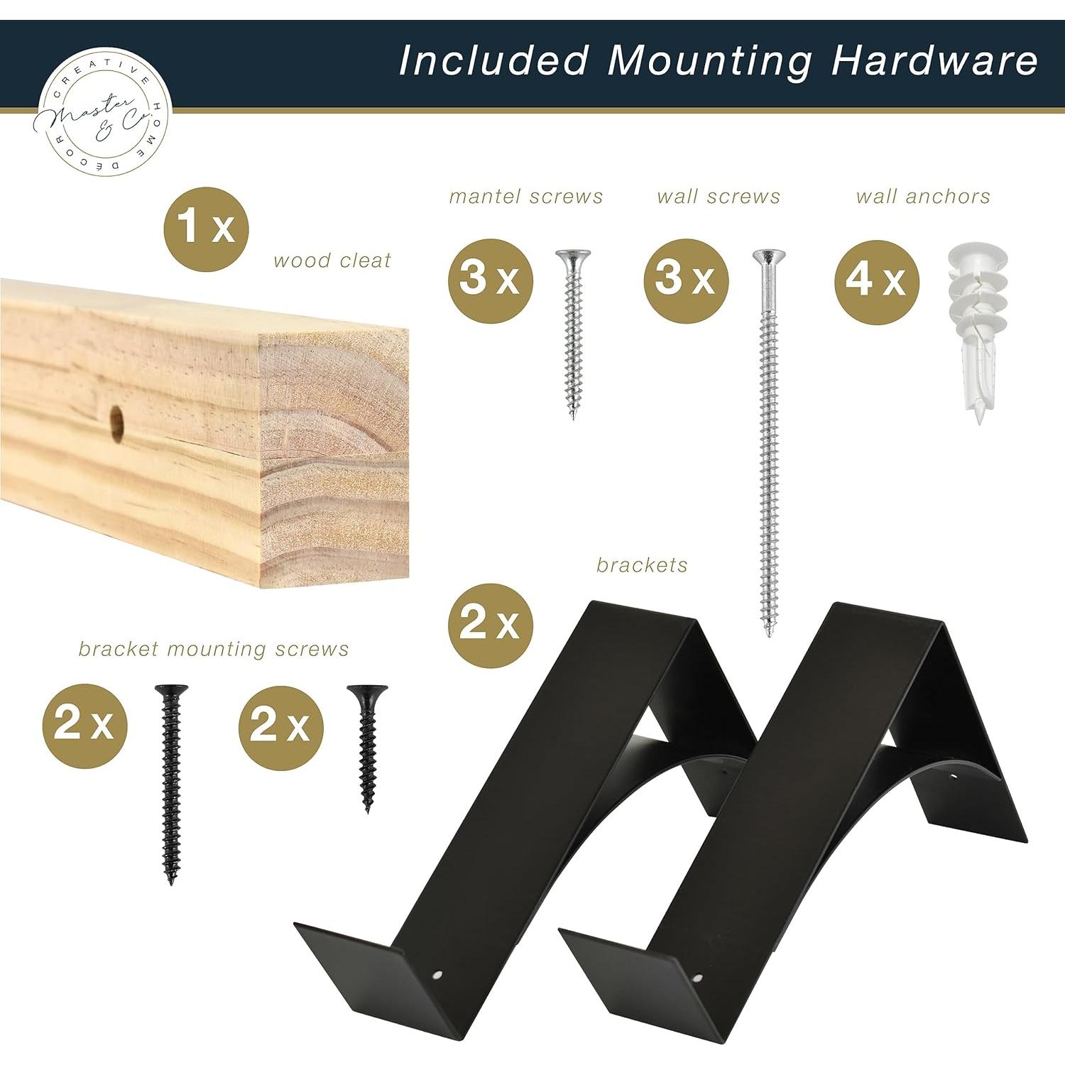 Estante Flotante Master & Co. 121,92 cm Madera Nogal