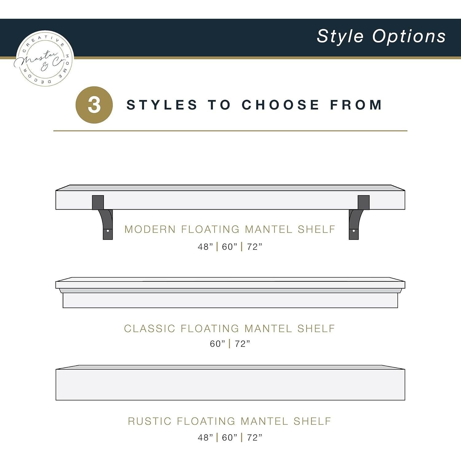 Estante Flotante Master & Co. 121,92 cm Madera Nogal