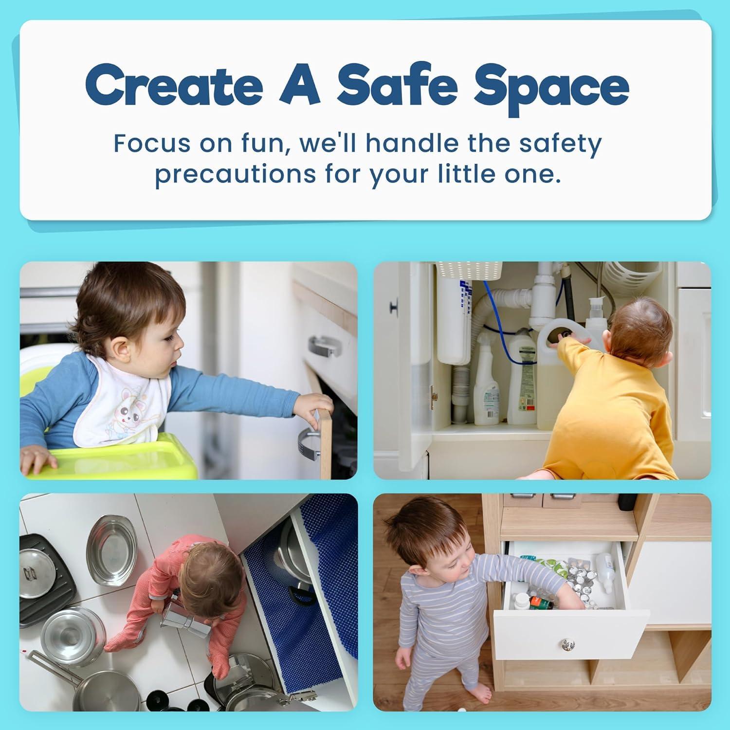 Cerraduras de Seguridad Mejoradas para Gabinetes - 10 Pzas