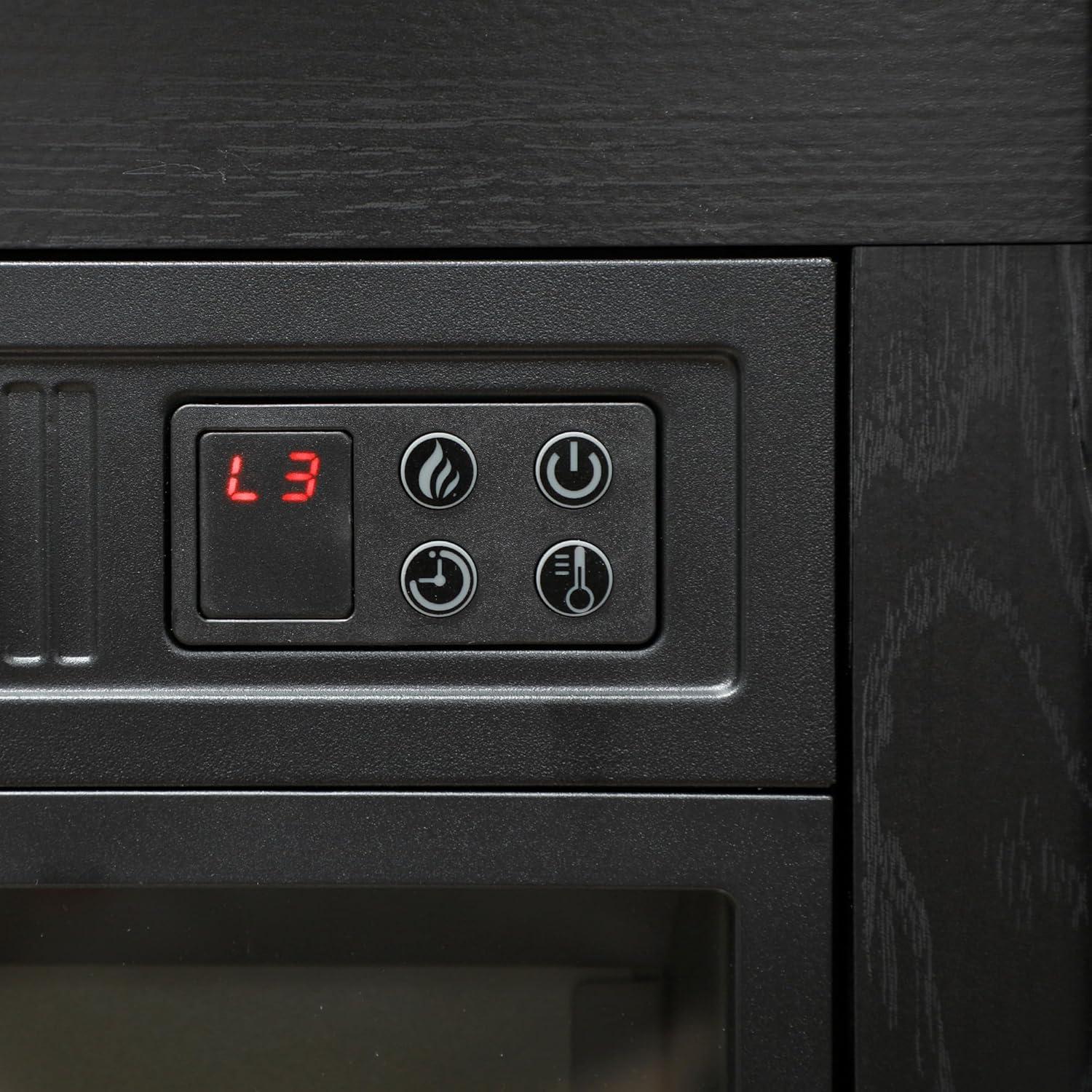 Chimenea Eléctrica Genérico 1400W con Control Remoto Negra