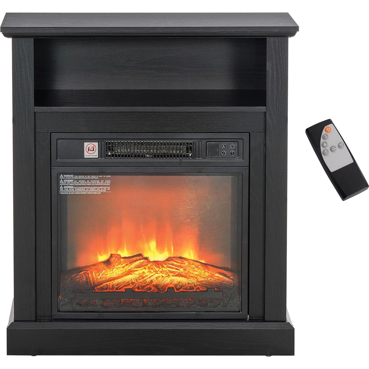 Chimenea Eléctrica Genérico 1400W con Control Remoto Negra