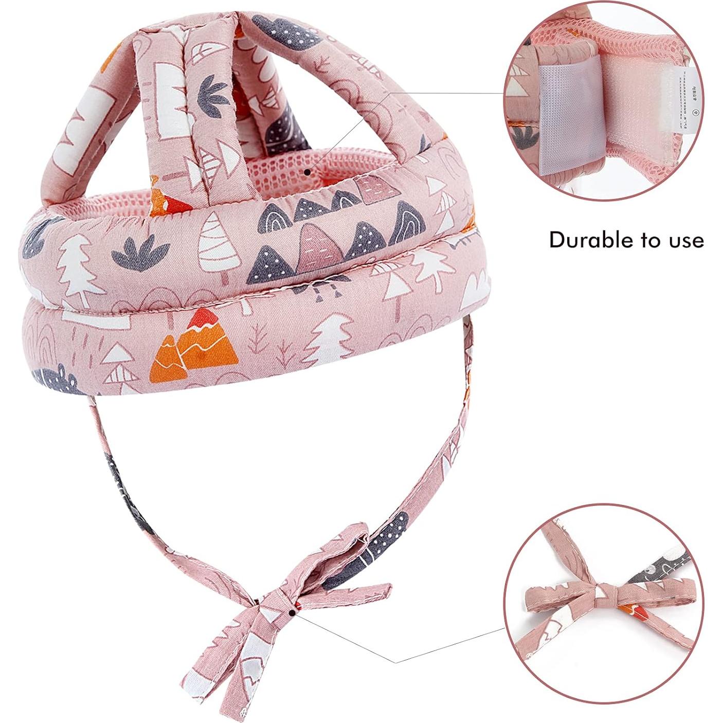 Casco de Seguridad Bebé NC BB-1003 Ajustable Transpirable Rosa