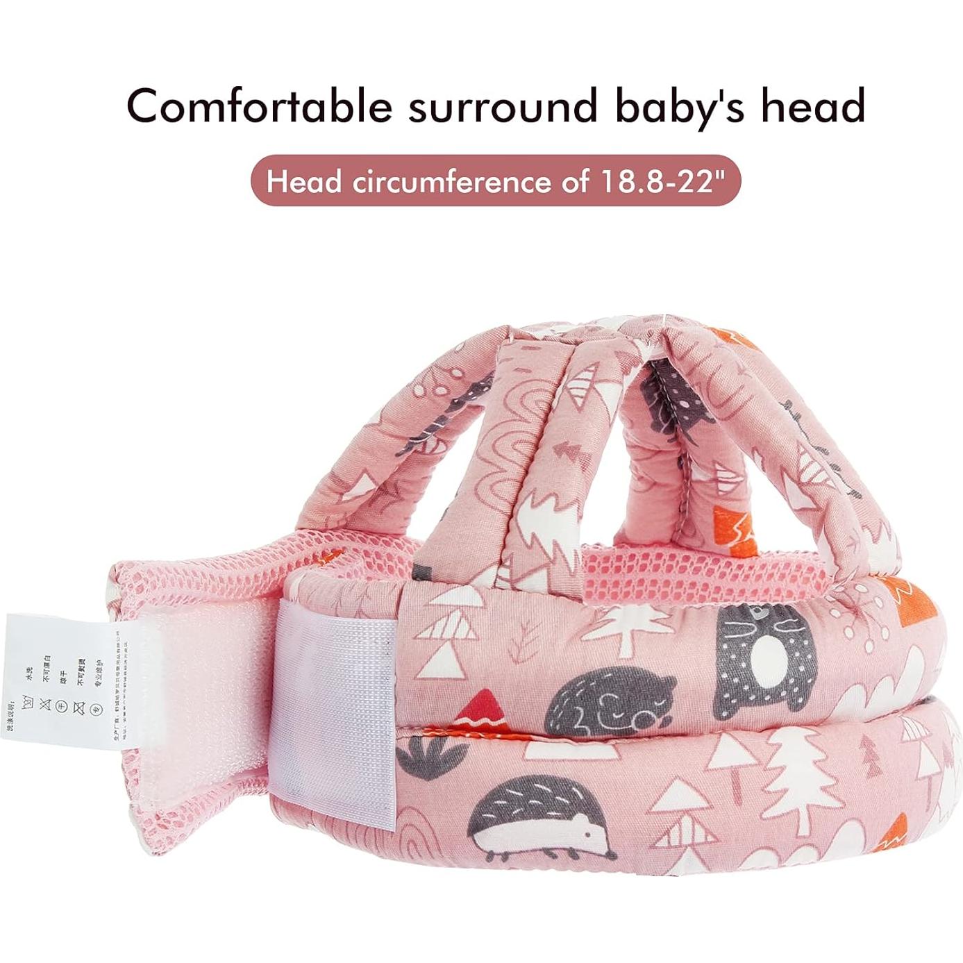 Casco de Seguridad Bebé NC BB-1003 Ajustable Transpirable Rosa