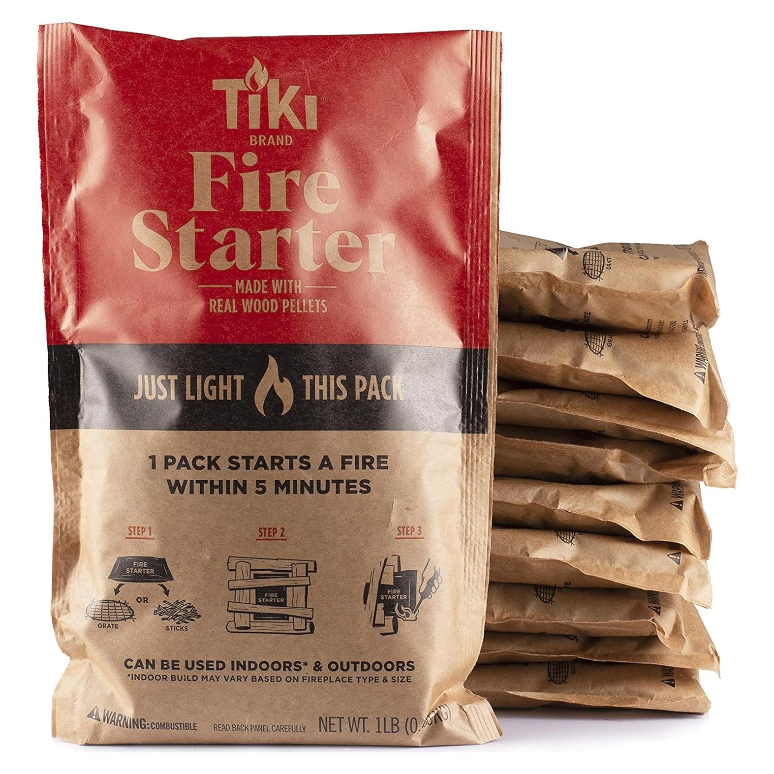 Paquete de 10 Encendedores TIKI para Fuego Rápido 0,45 kg