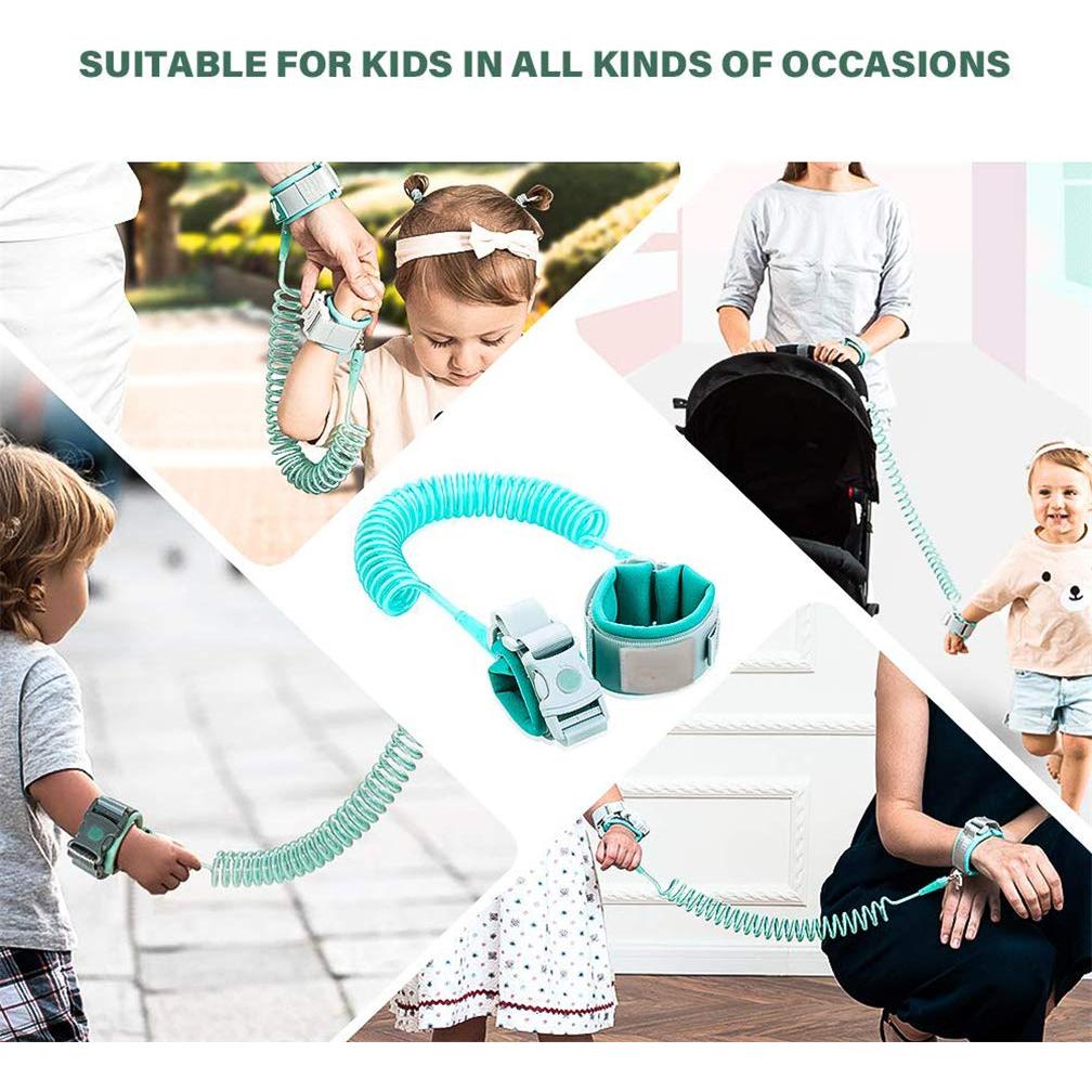 Correa Antipérdida para Niños Verde 2m con Cerradura