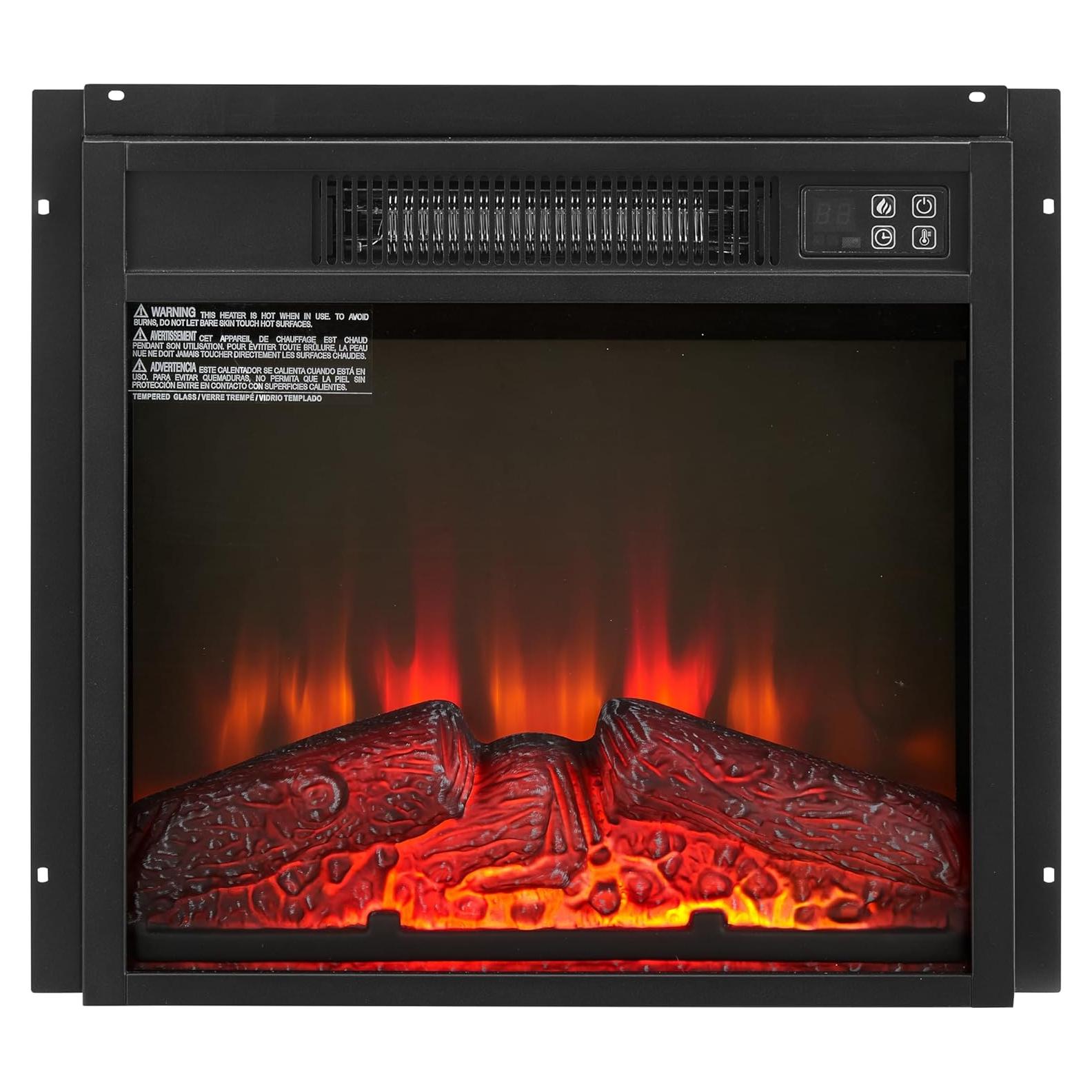 Chimenea Eléctrica Insertar Genérico 1400W 45.72 cm Negra