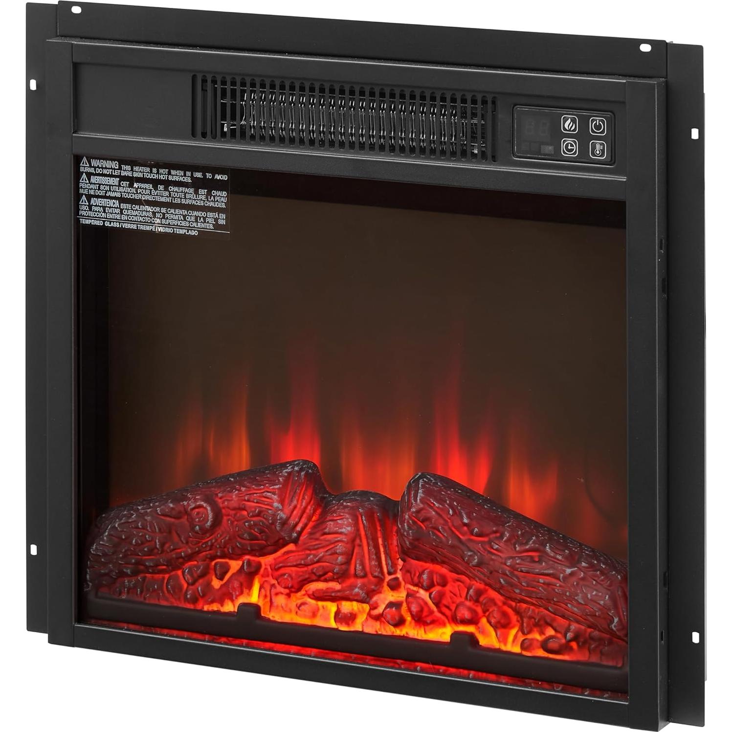 Chimenea Eléctrica Insertar Genérico 1400W 45.72 cm Negra