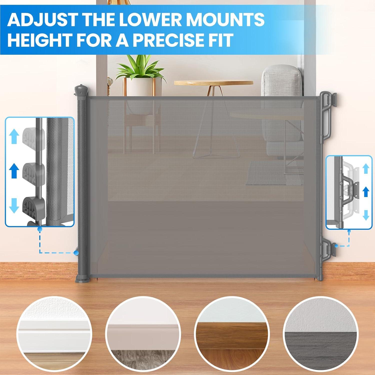 Puerta Retráctil para Bebés SPACEANY 85 x 139.7 cm Gris