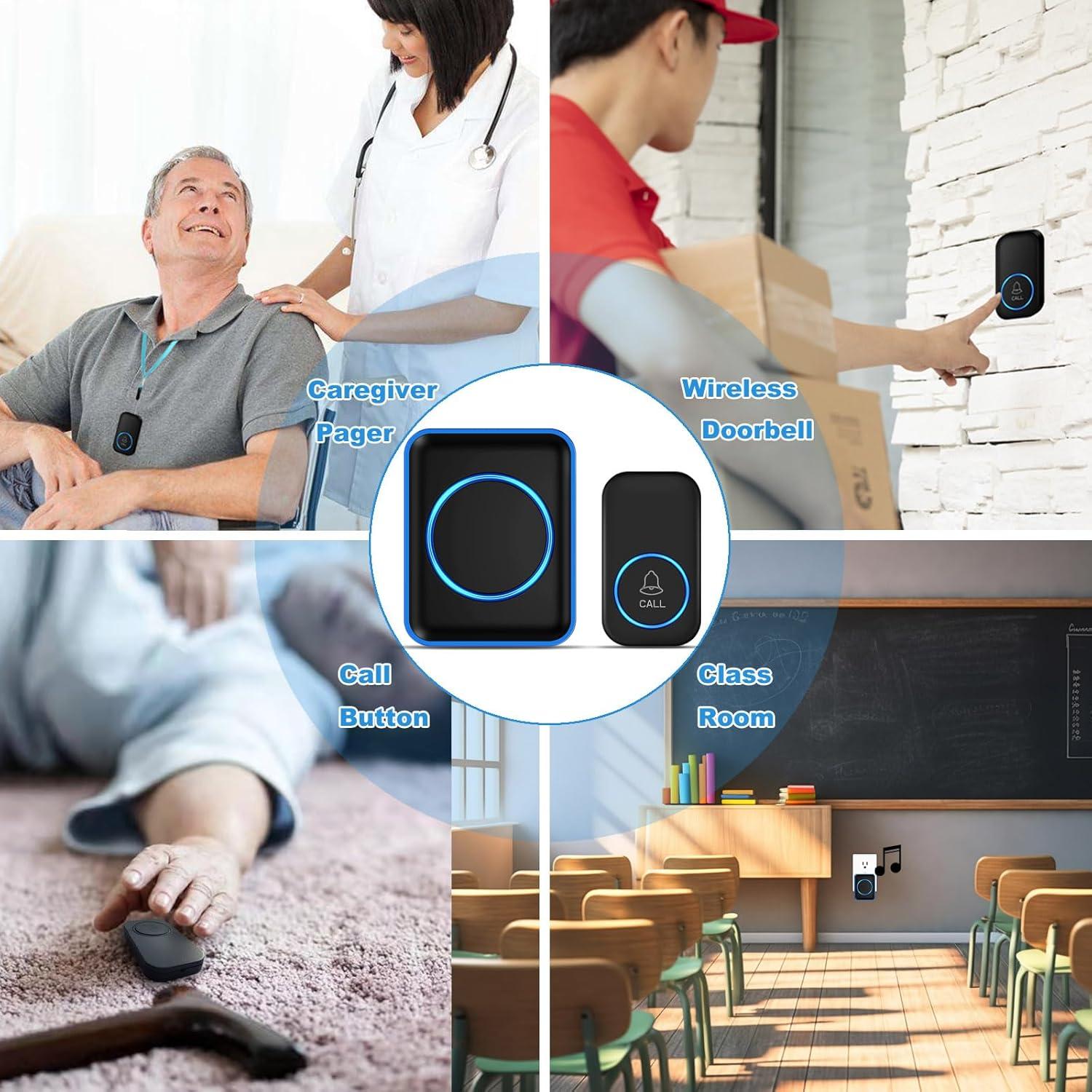 Pulsador de Cuidador FullHouse Inalámbrico 304m SOS IP55