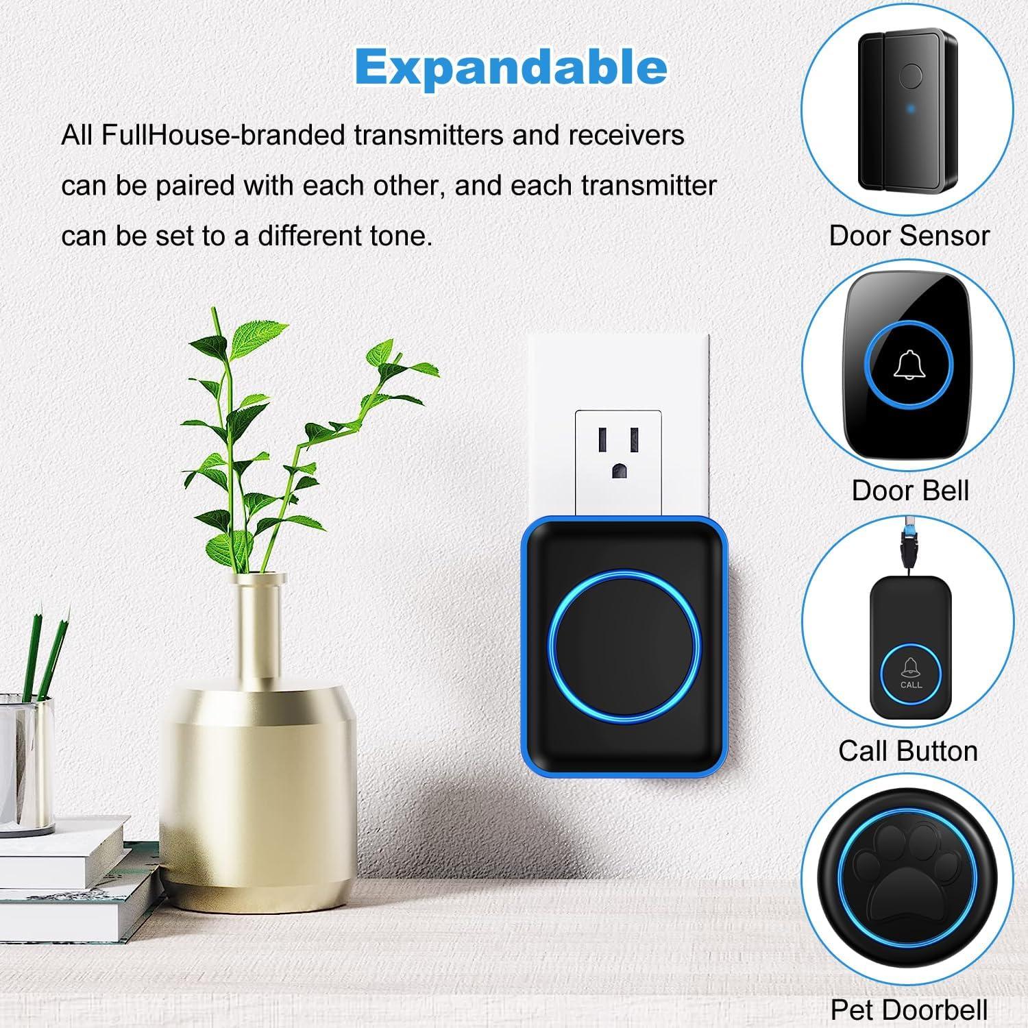 Pulsador de Cuidador FullHouse Inalámbrico 304m SOS IP55