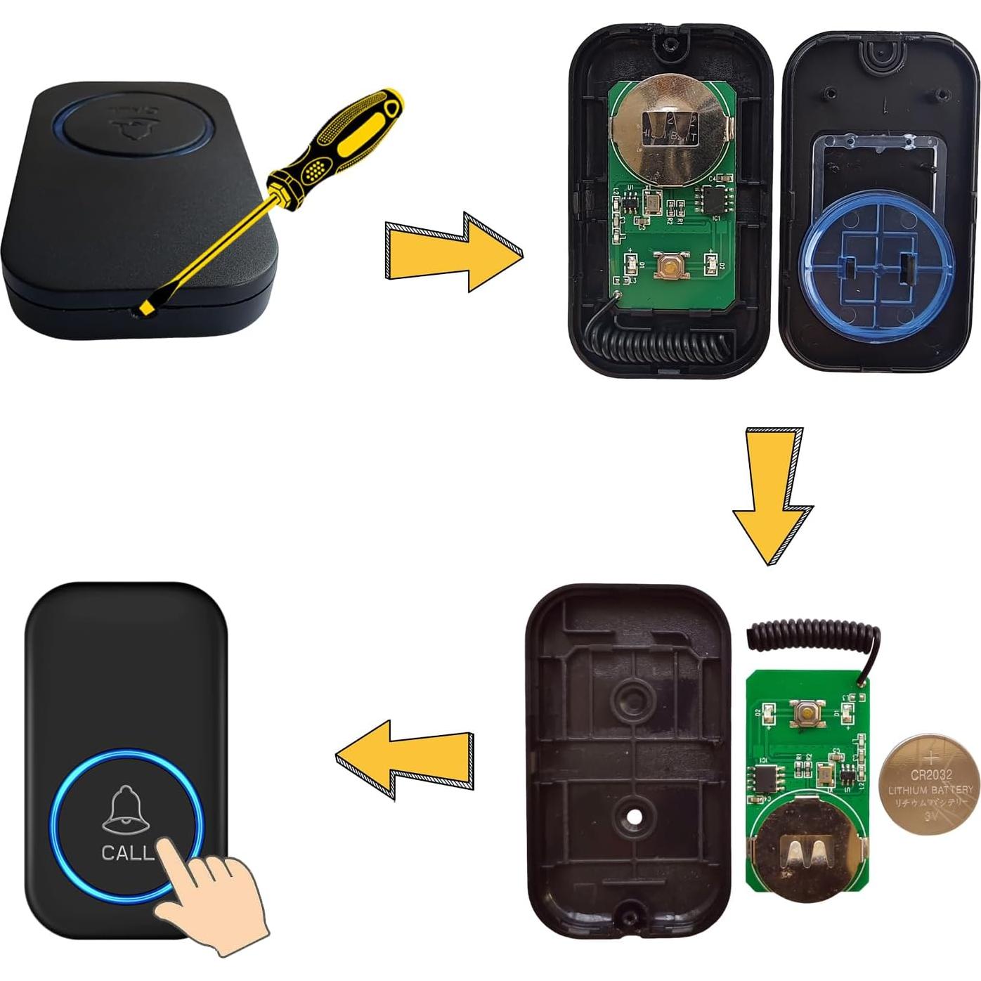 Pulsador de Cuidador FullHouse Inalámbrico 304m SOS IP55