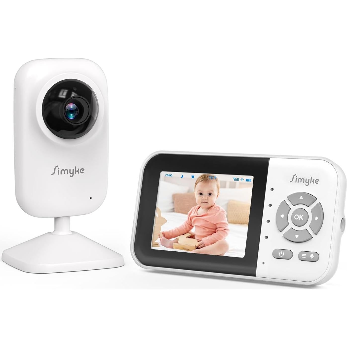 Monitor de Bebé WiFi Simyke BME28-1 Pantalla 7.11 cm