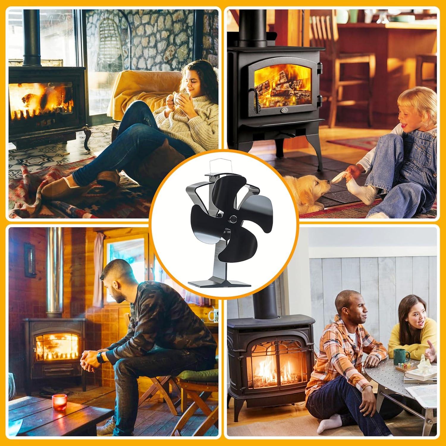 Ventilador de Chimenea Tomersun 4 Aspas Eficiente y Silencioso