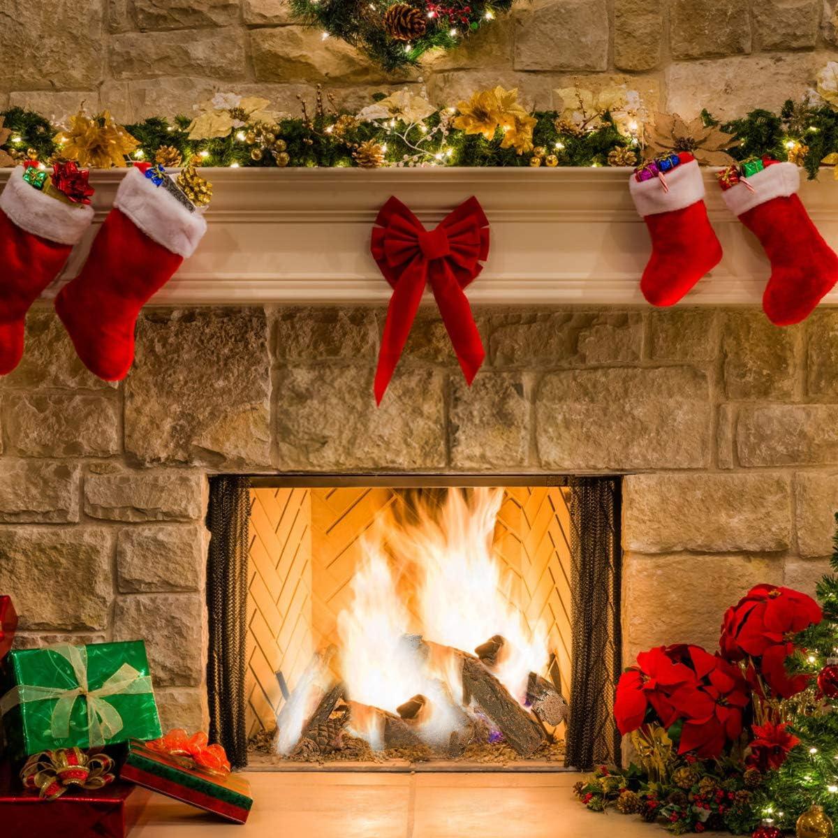 Juego de troncos de cerámica Goplus para chimeneas 9 PCS