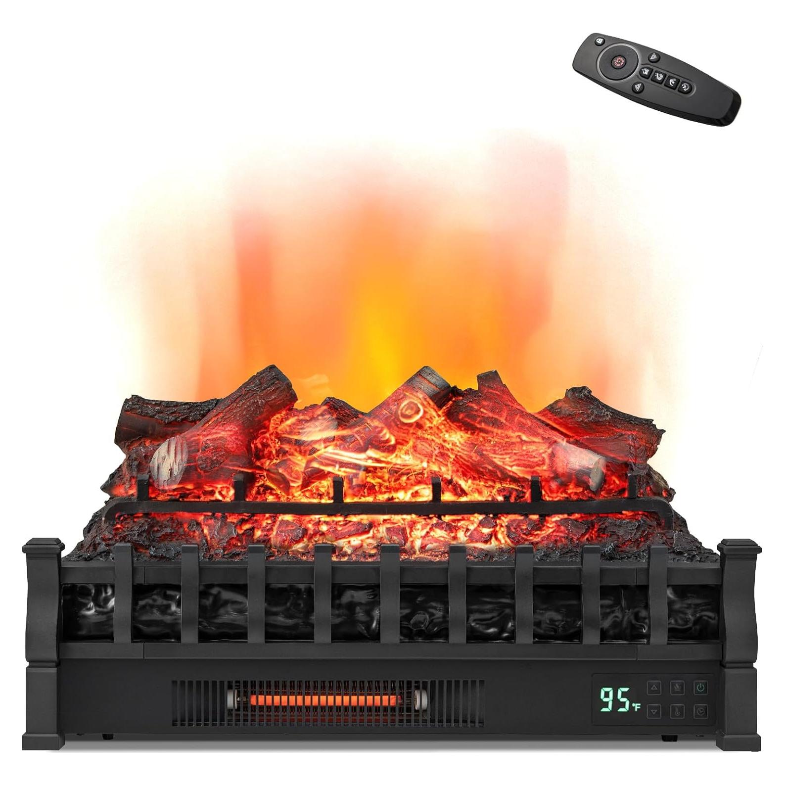 Calentador de Chimenea Eléctrica MAT EXPERT 1500W Negro