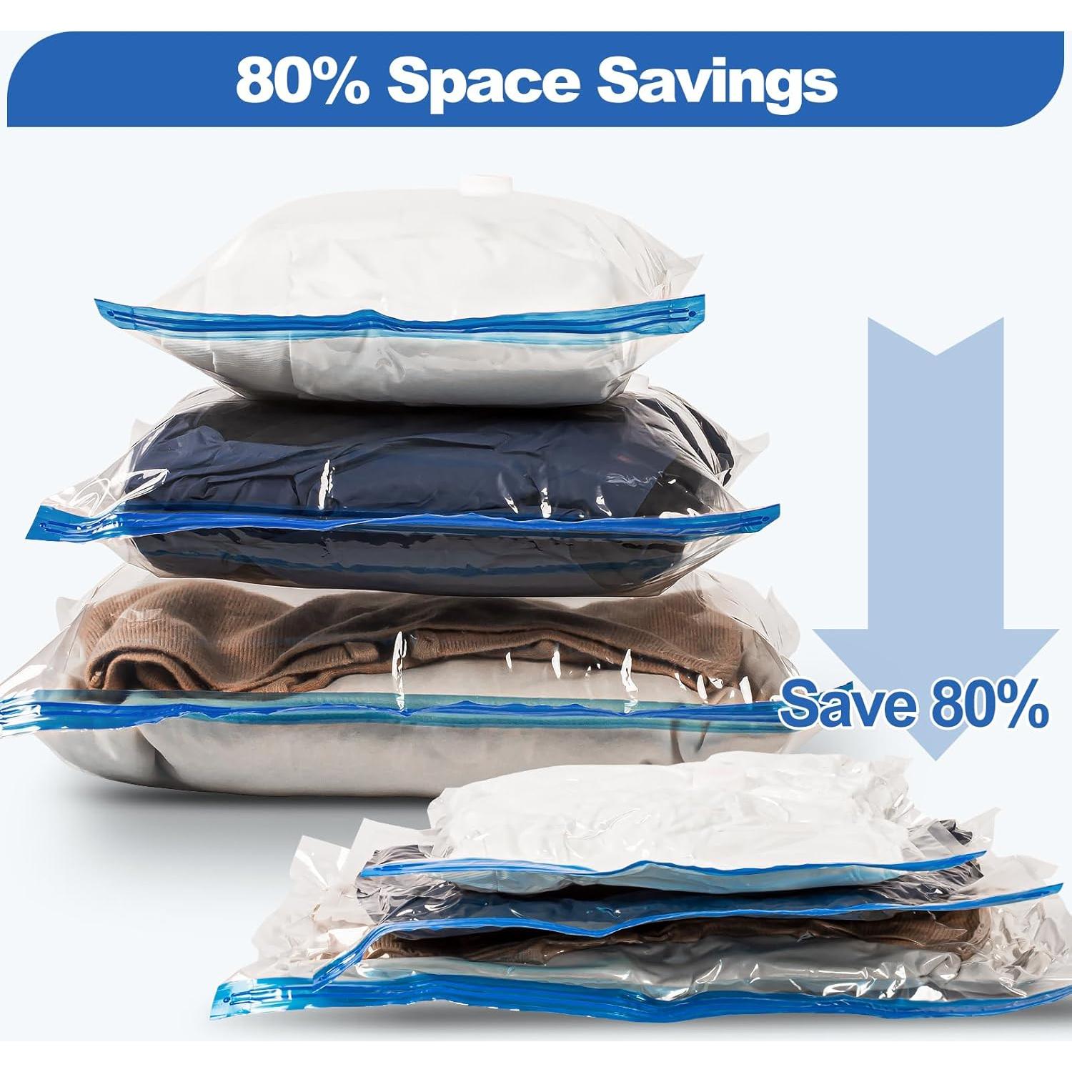 Bolsas de Almacenamiento al Vacío VMSTR con Bomba USB - 8 Piezas