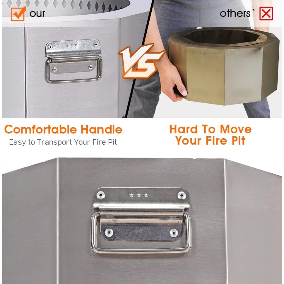 Hoguera Portátil INNO STAGE 53 cm Acero Inoxidable Sin Humo