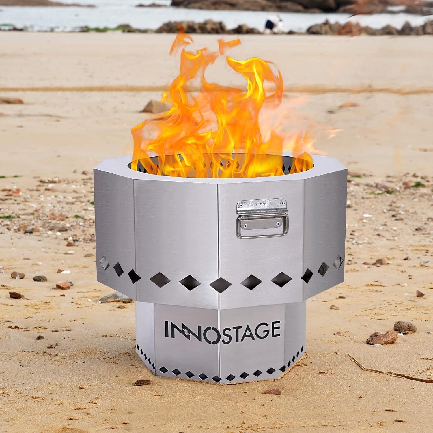 Hoguera Portátil INNO STAGE 53 cm Acero Inoxidable Sin Humo