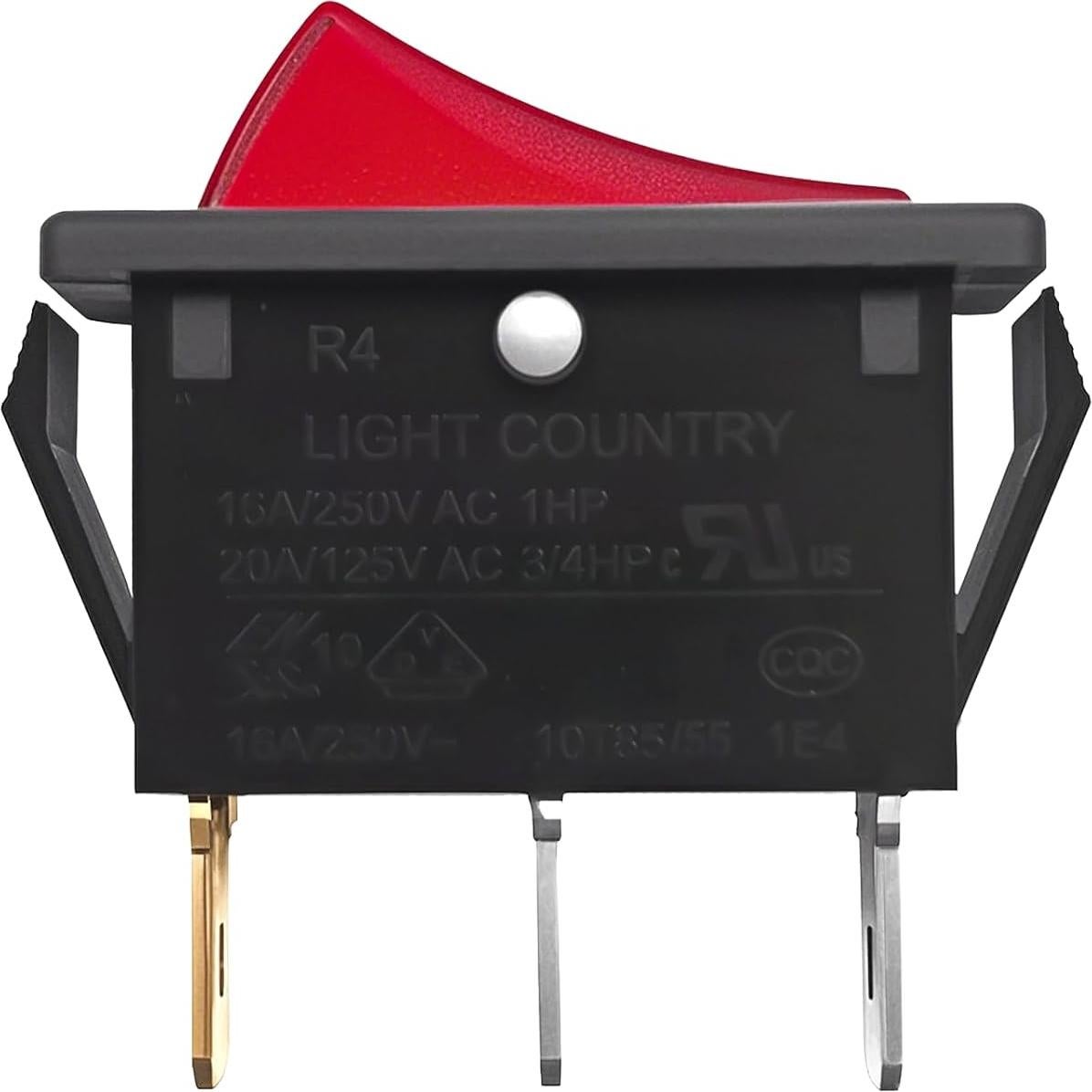 Interruptor de Chimenea Eléctrica LKJ 120927-24 20A 125VAC