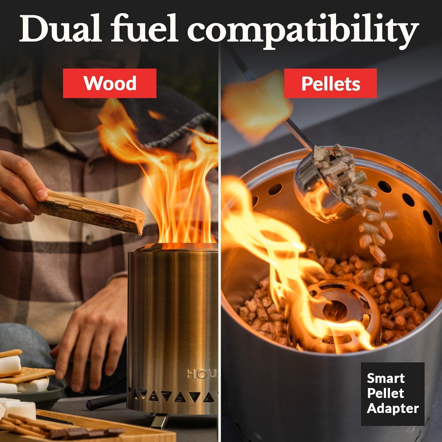 Hoguera de Mesa Sin Humo Houswise 8 Pulgadas Acero Inoxidable