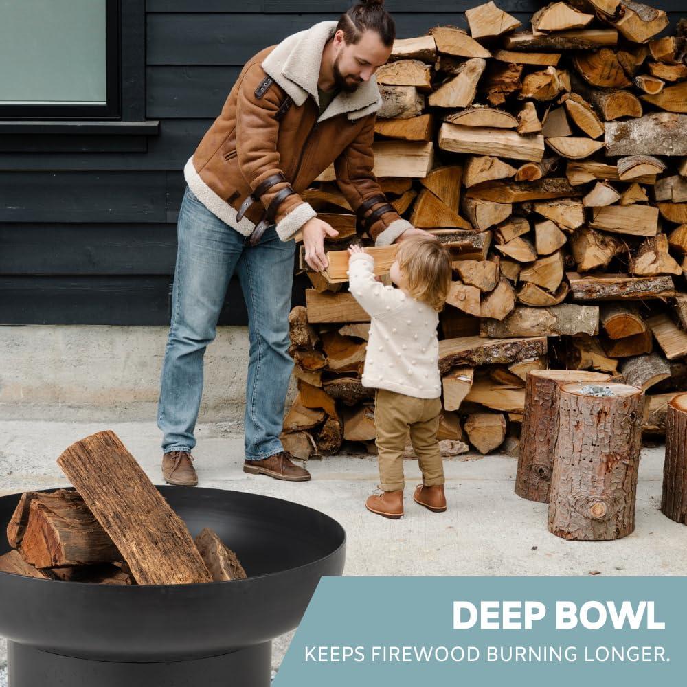 Mesa de Fogata DENKOE Redonda de Hierro Fundido 63.5 cm