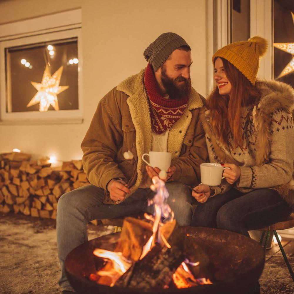 Mesa de Fogata DENKOE Redonda de Hierro Fundido 63.5 cm