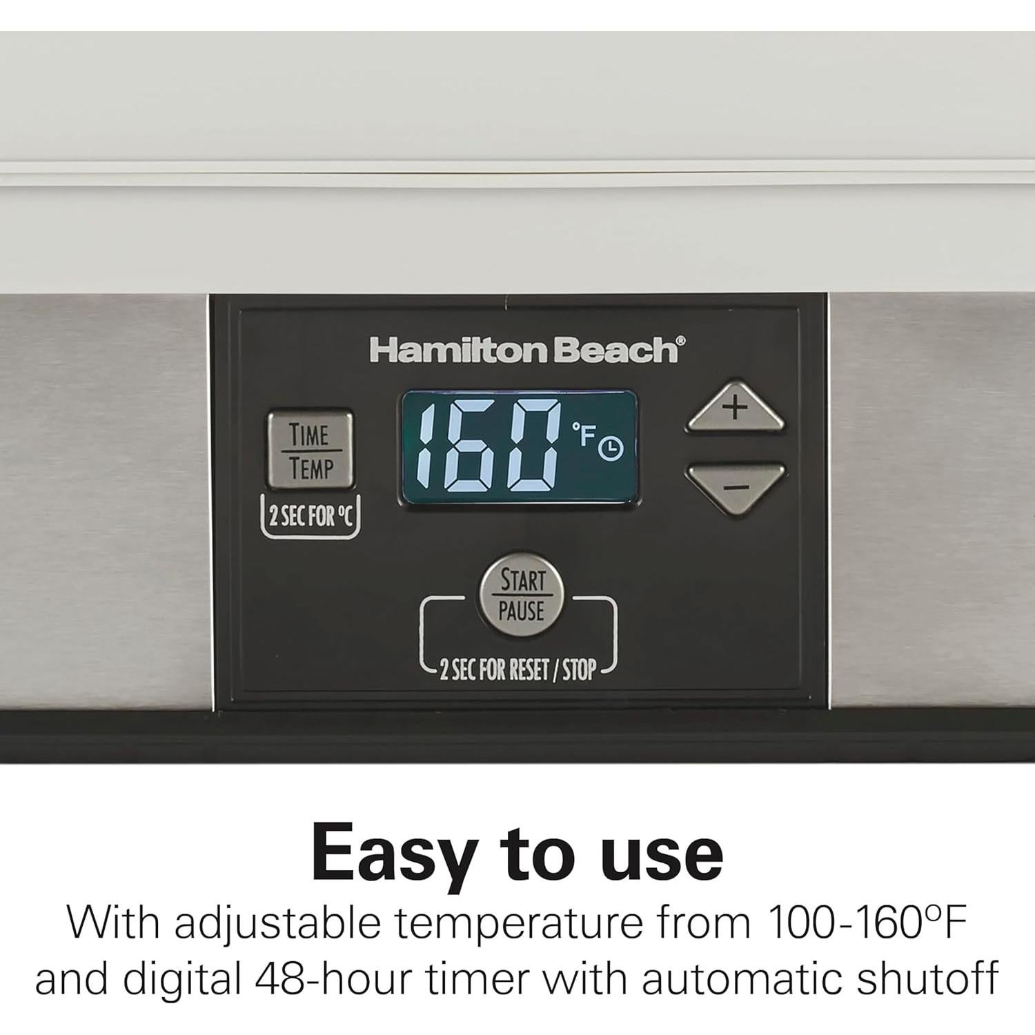 Deshidratador de Alimentos Digital Hamilton Beach 5 Bandejas 500W