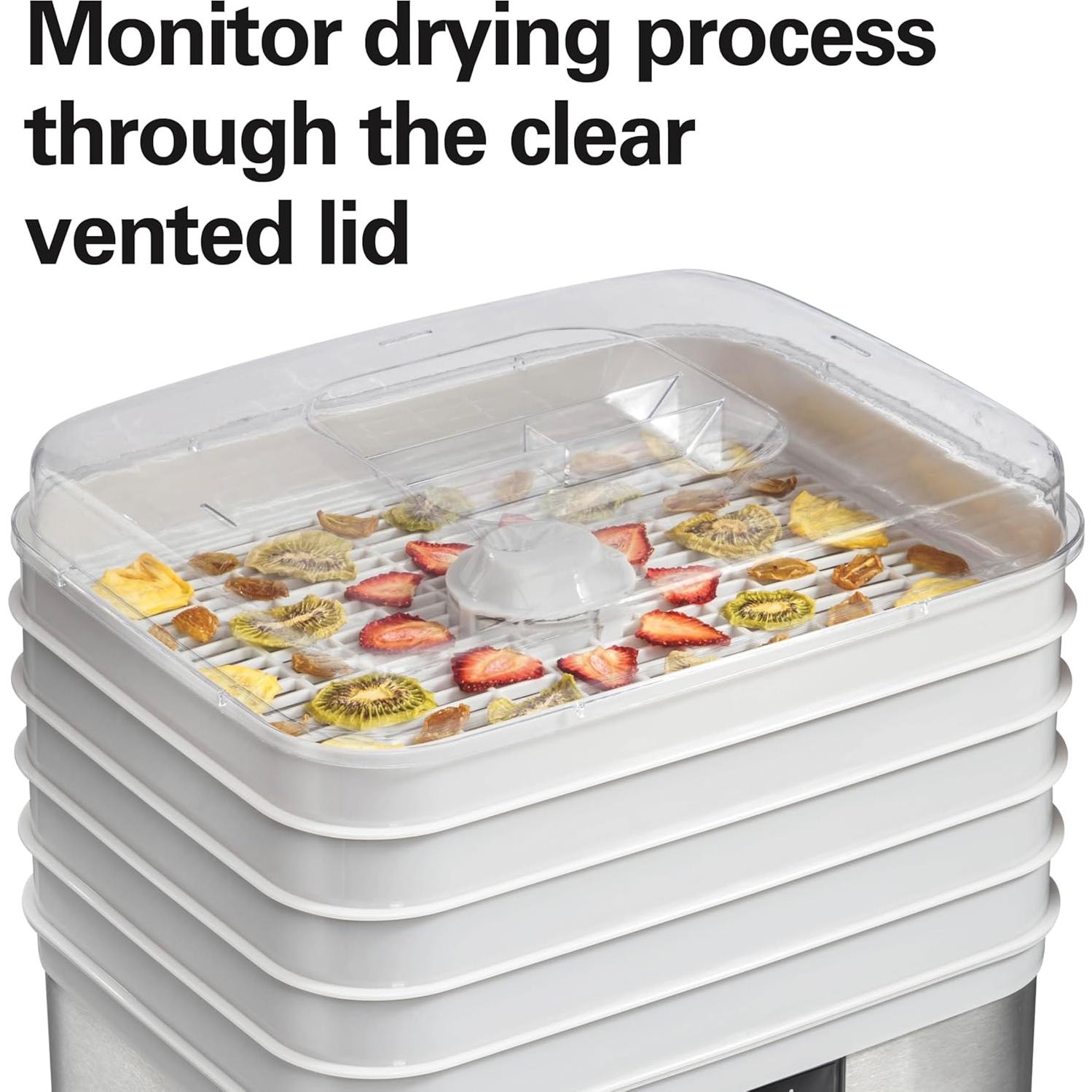 Deshidratador de Alimentos Digital Hamilton Beach 5 Bandejas 500W