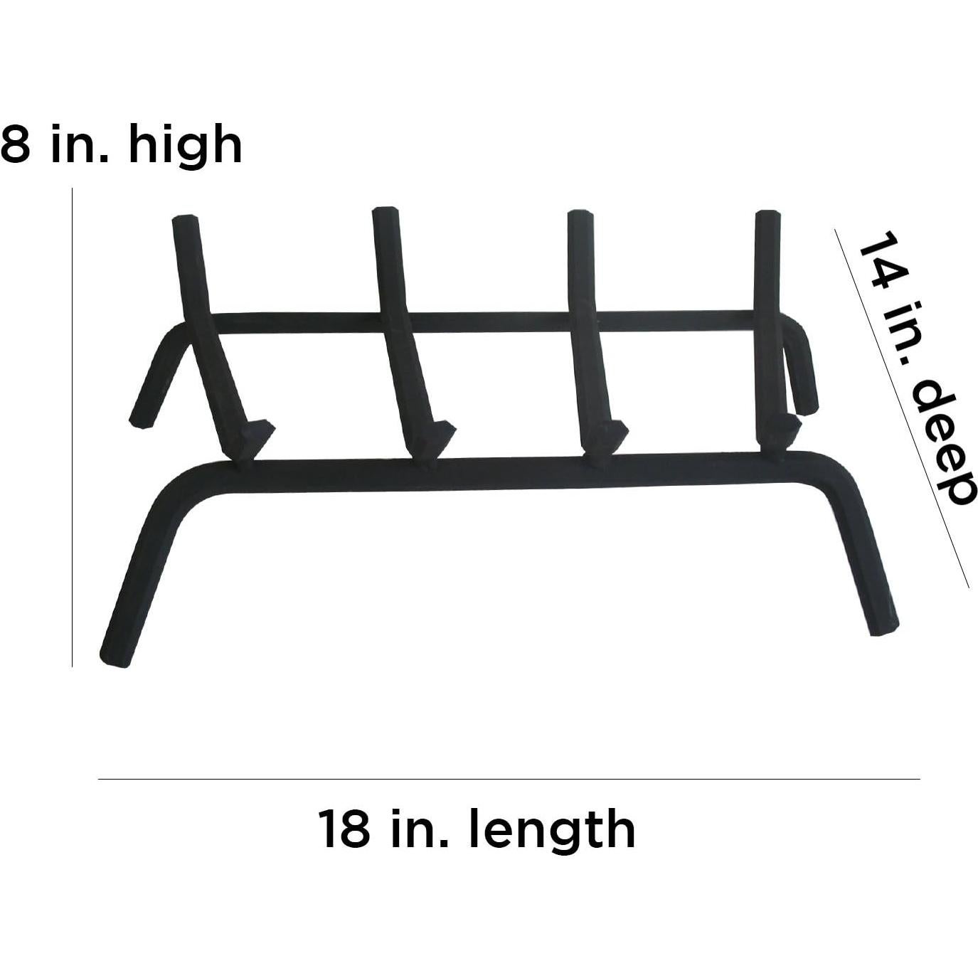 Rejilla de Chimenea Panacea 45,72 cm Hierro Forjado Negra
