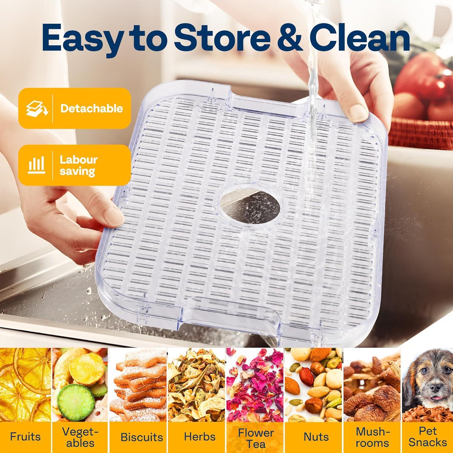 Deshidratador de Alimentos VIVOHOME 8 Bandejas 400W Blanco