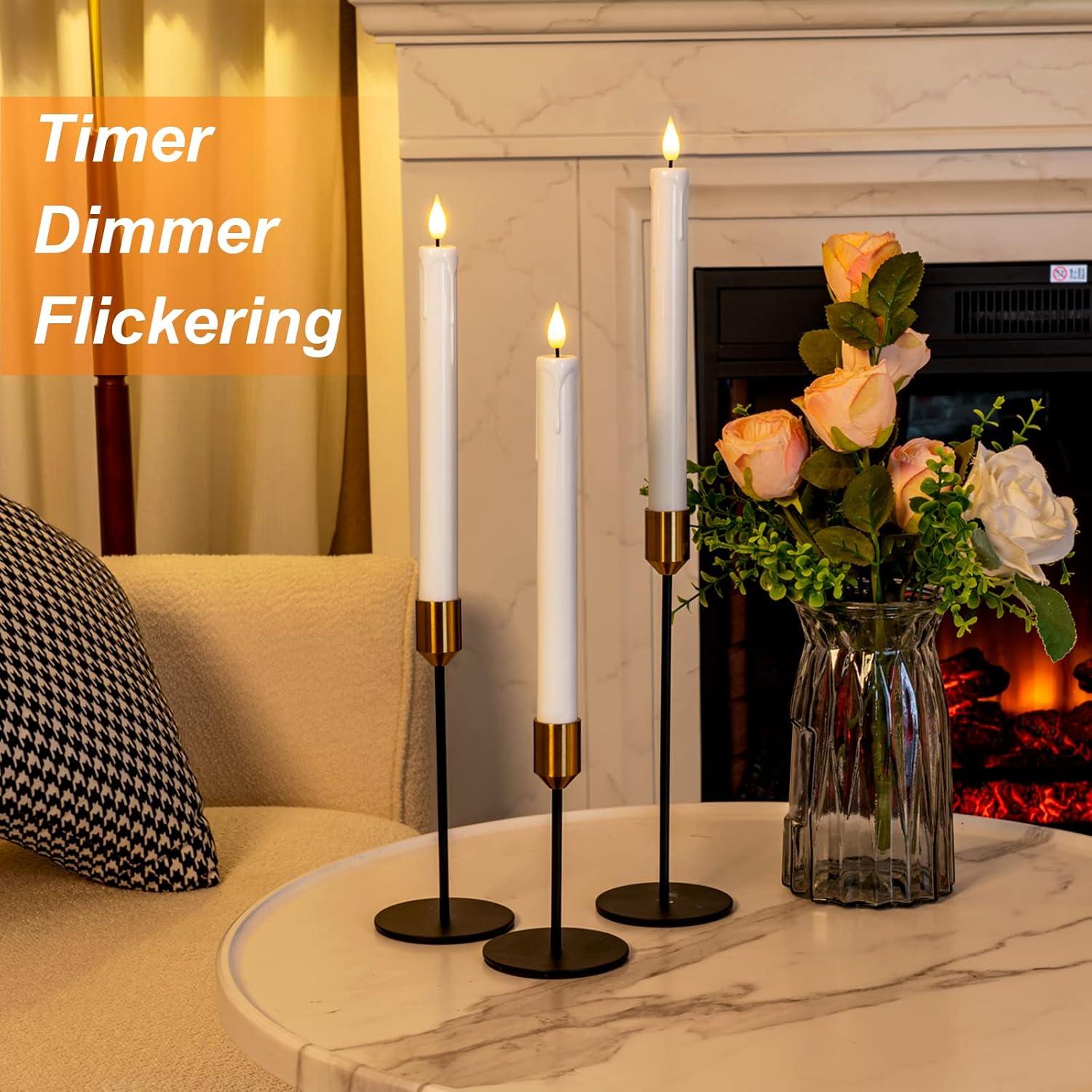 Homemory 3 Velas LED Sin Llama Blancas con Control Remoto