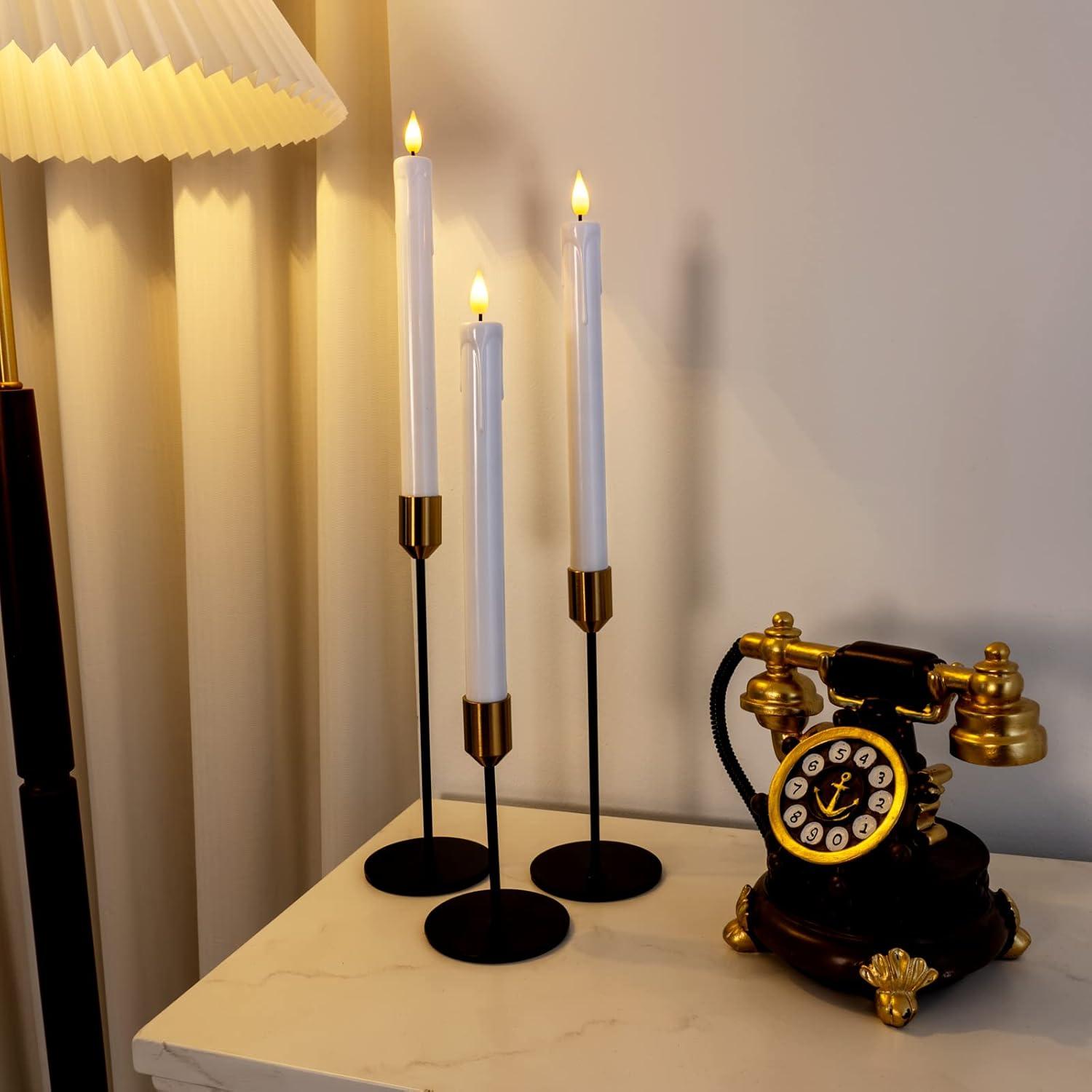 Homemory 3 Velas LED Sin Llama Blancas con Control Remoto