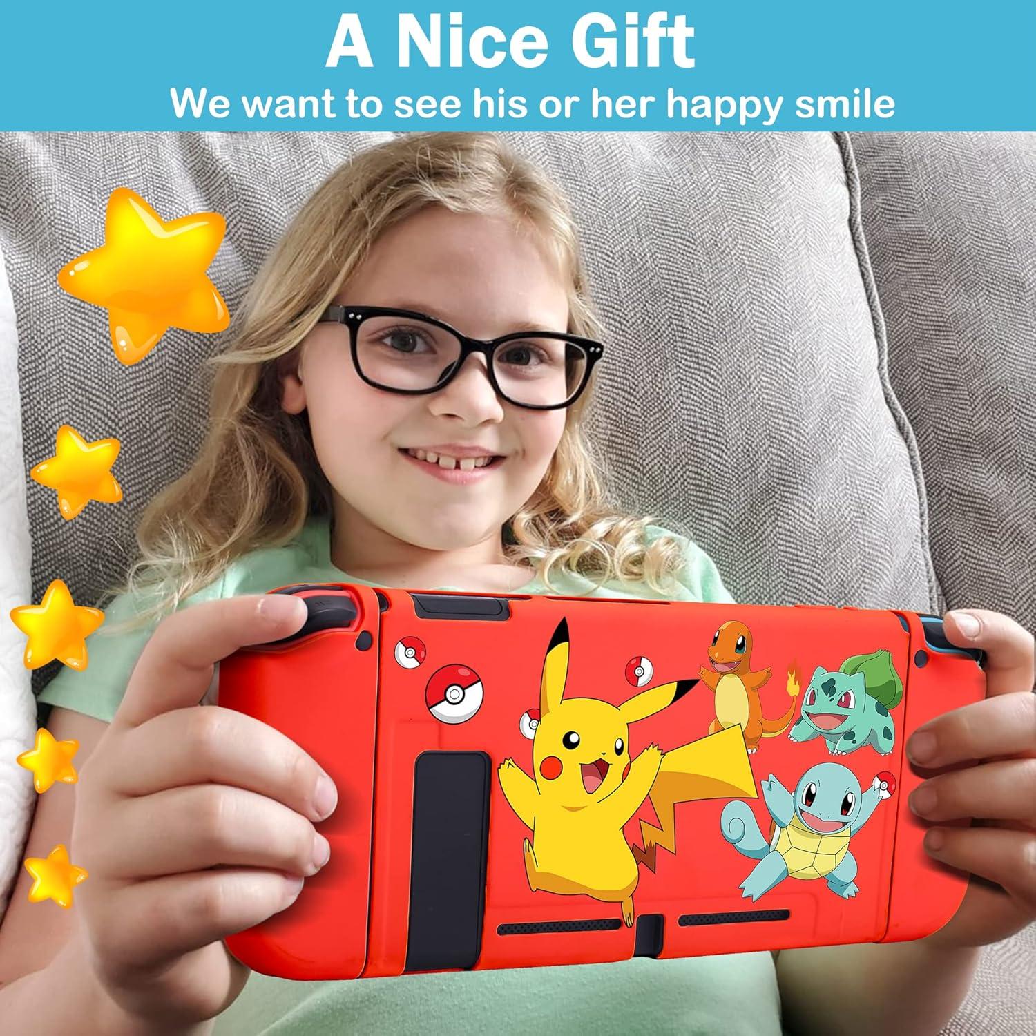 Funda Protectora Xcitifun para Nintendo Switch - Rojo Kawaii