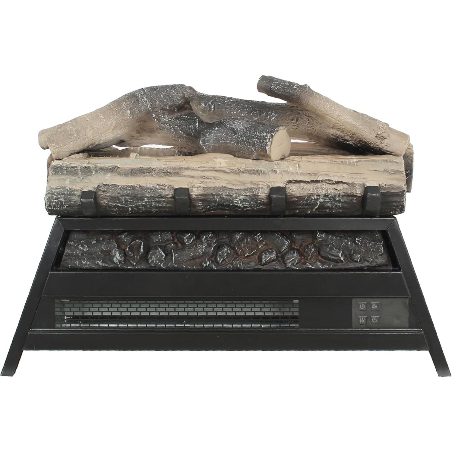 Chimenea eléctrica Genérico 37 m² 1500W con troncos 3D