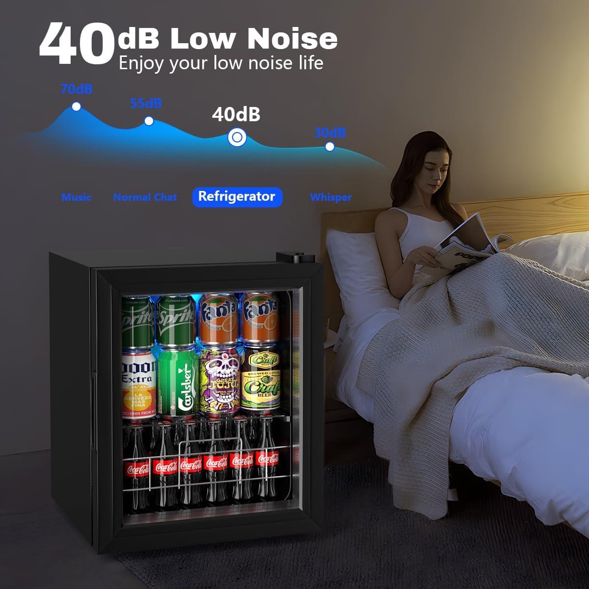 Refrigerador Iorbur FLB-45 75 latas mini enfriador negro