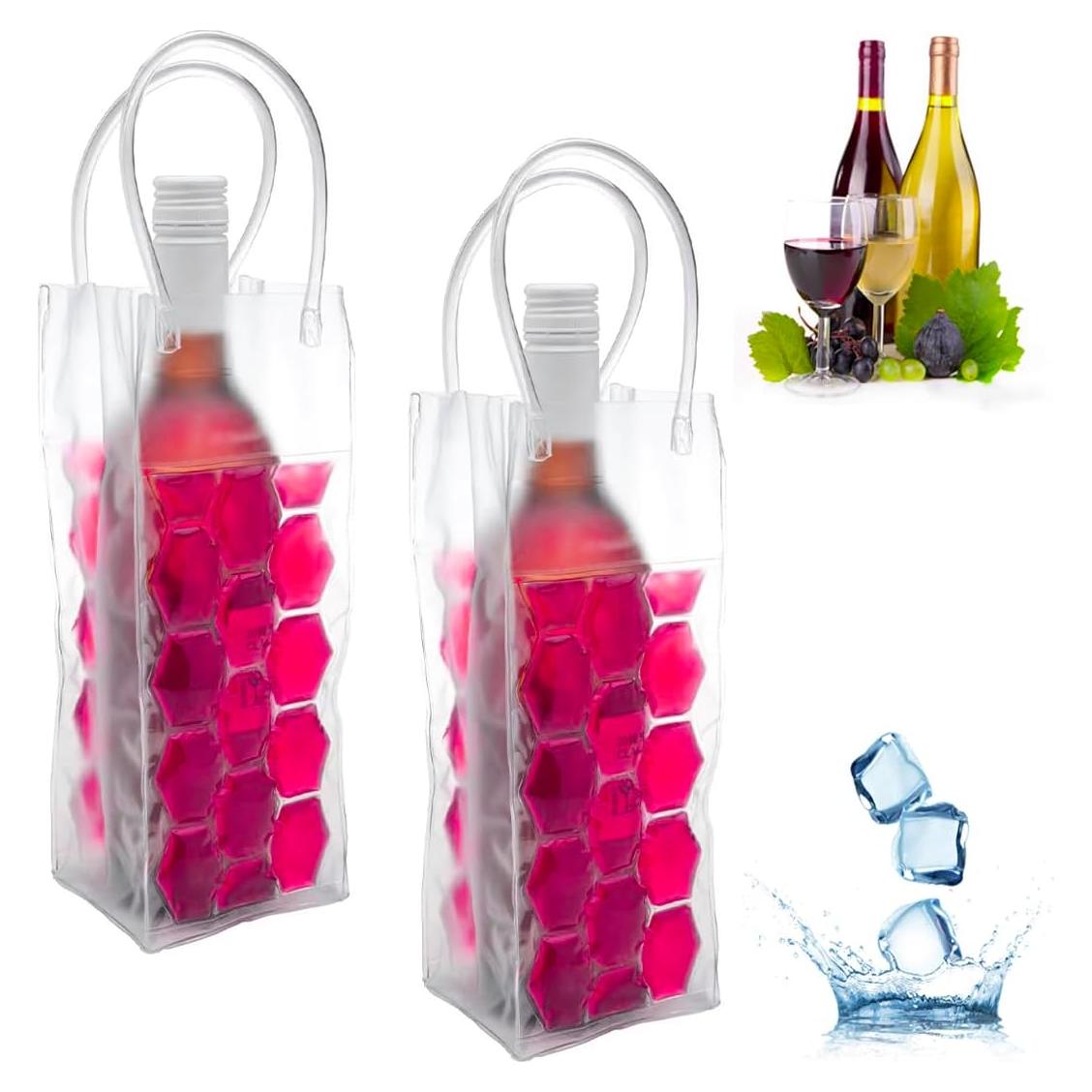 Bolsa Enfriadora de Vino Coldchill Rosa 750ml Plegable