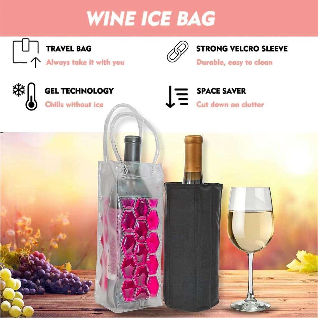 Bolsa Enfriadora de Vino Coldchill Rosa 750ml Plegable