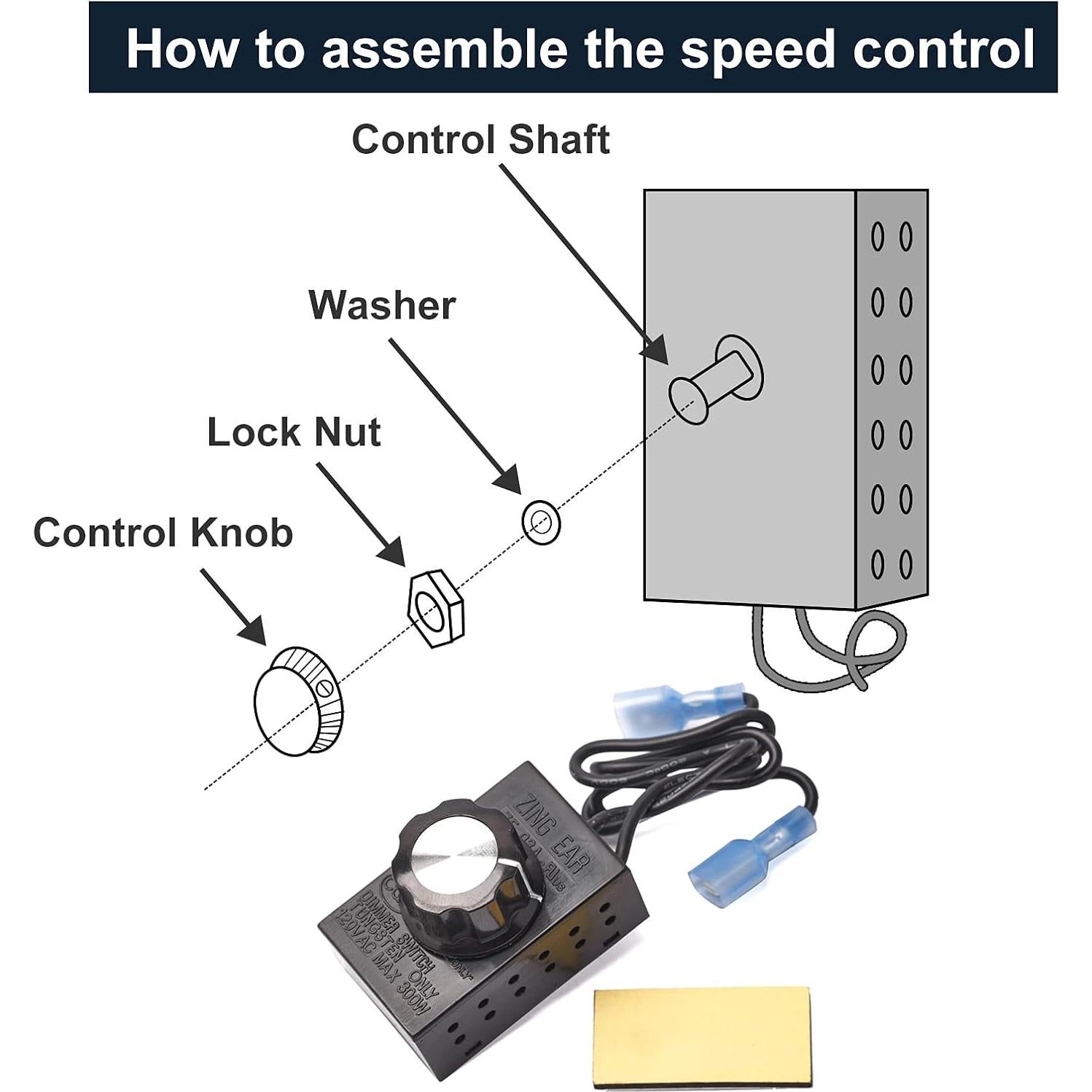 Interruptor de Velocidad Hiorucet 120V para Estufas de Leña