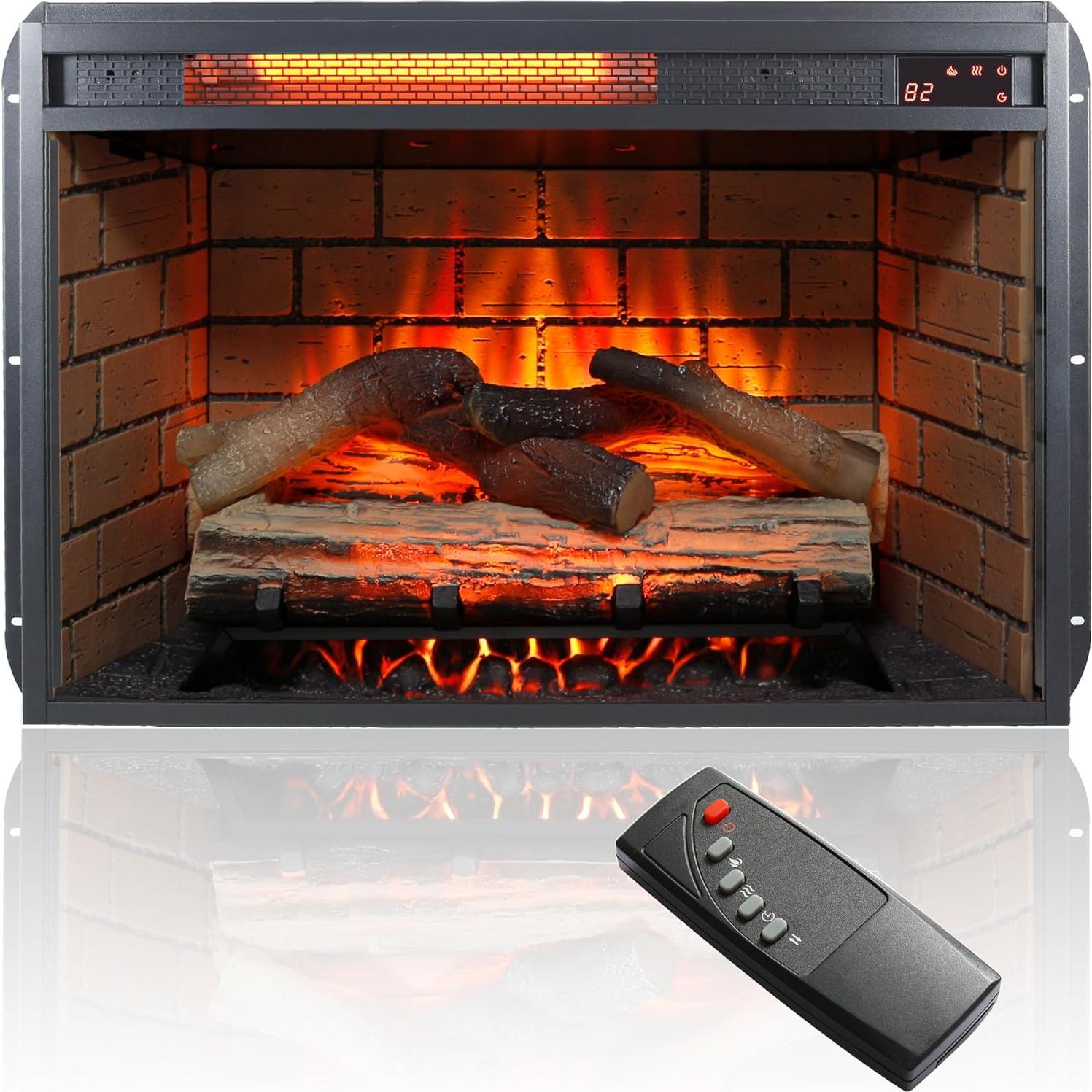 Centro de Entretenimiento con Chimenea Eléctrica 152 cm Roble Oscuro