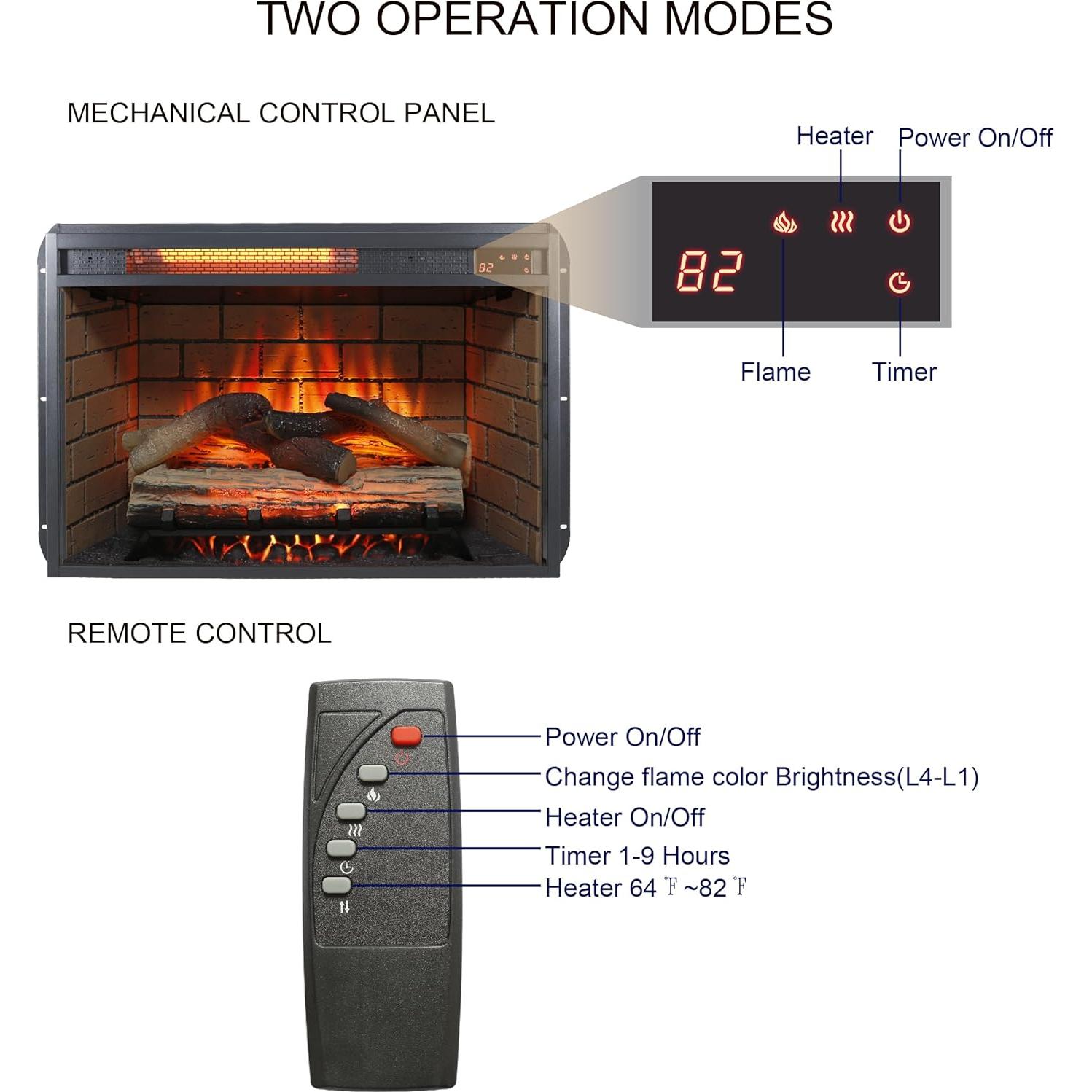 Centro de Entretenimiento con Chimenea Eléctrica 152 cm Roble Oscuro
