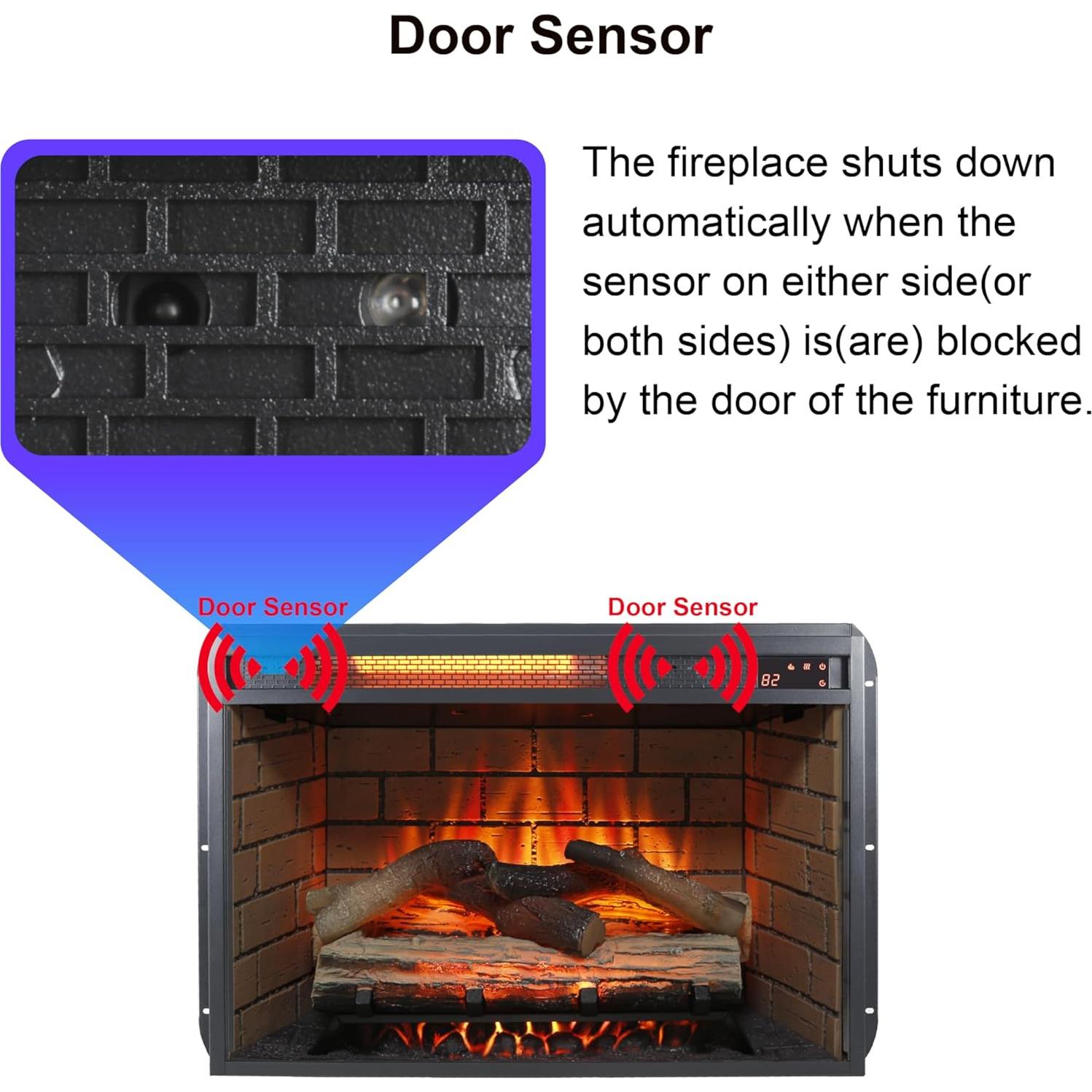 Centro de Entretenimiento con Chimenea Eléctrica 152 cm Roble Oscuro