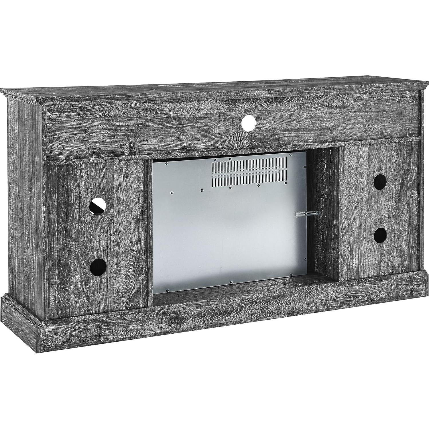 Centro de Entretenimiento con Chimenea Eléctrica 152 cm Roble Oscuro