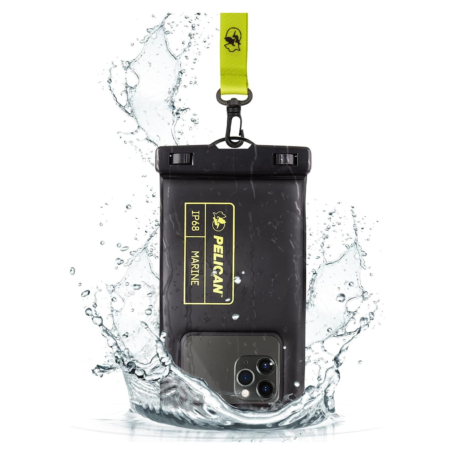 Funda Flotante Impermeable Pelican Marine IP68 - Negro/Amarillo